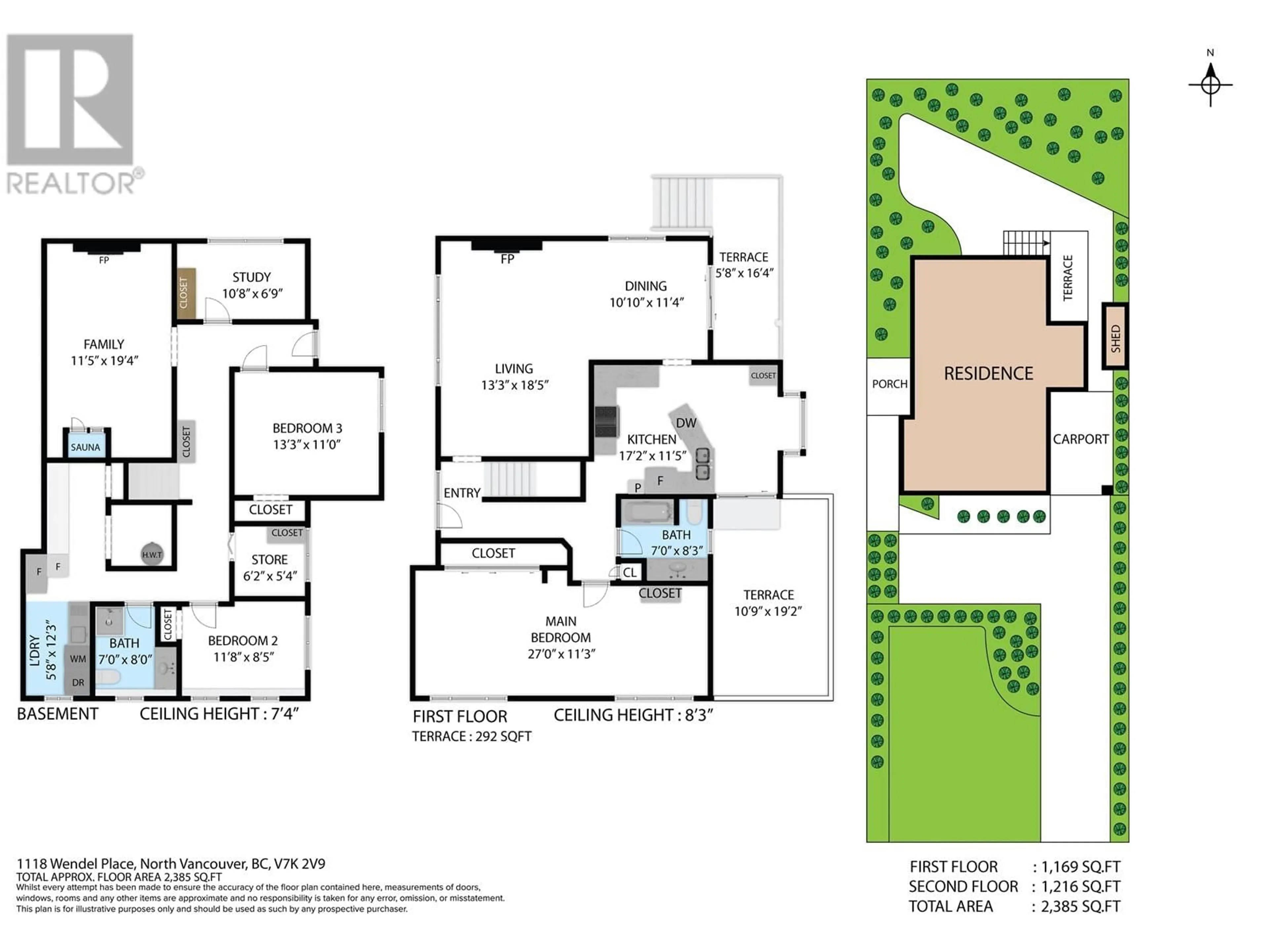 Floor plan for 1118 WENDEL PLACE, North Vancouver British Columbia V7K2W1