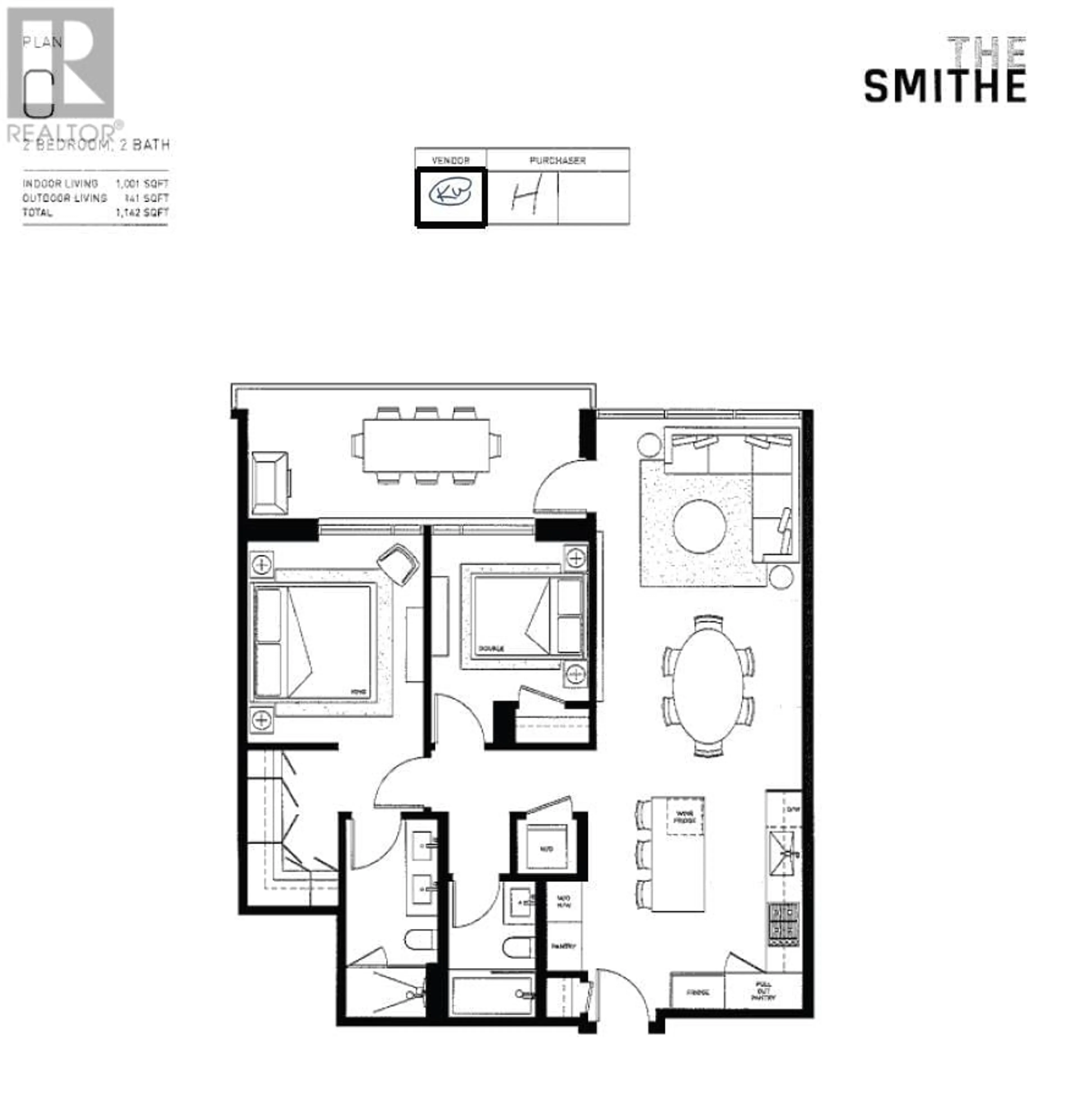 Floor plan for 2103 885 CAMBIE STREET, Vancouver British Columbia V6B0R6