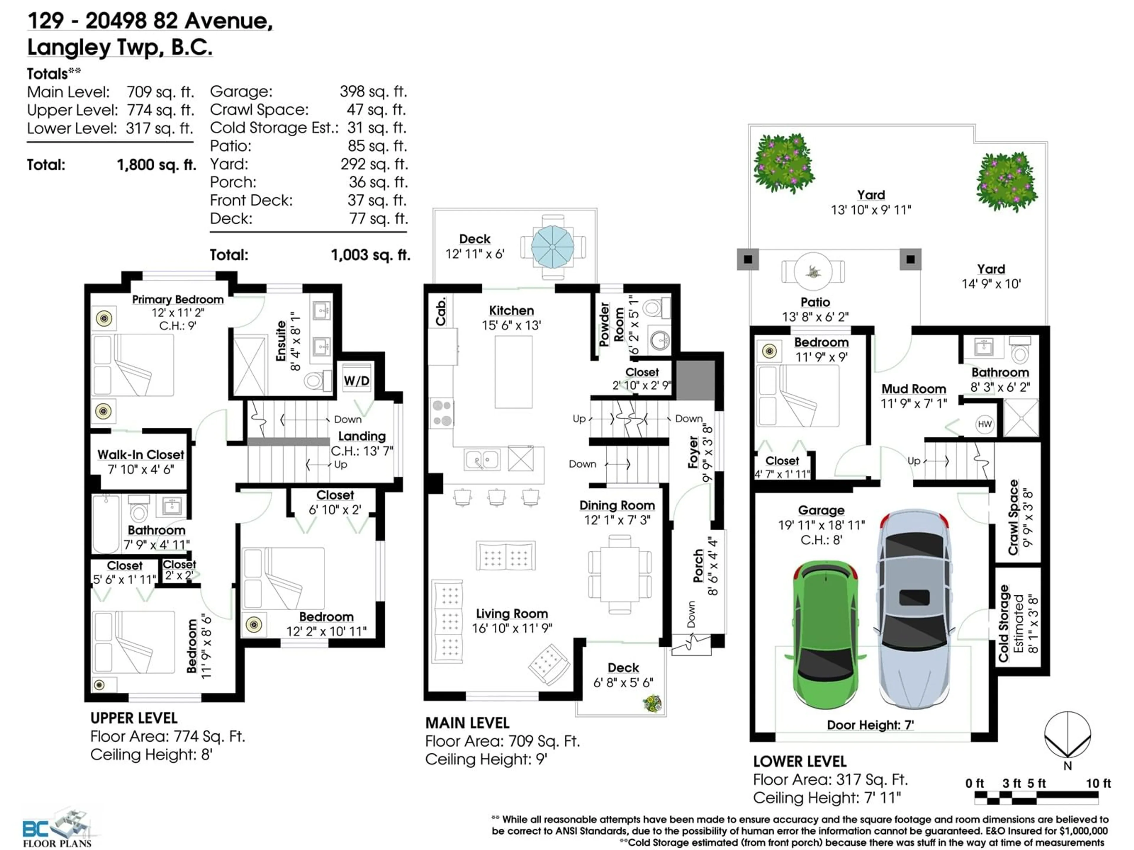 Floor plan for 129 20498 82 AVENUE, Langley British Columbia V2Y0V1