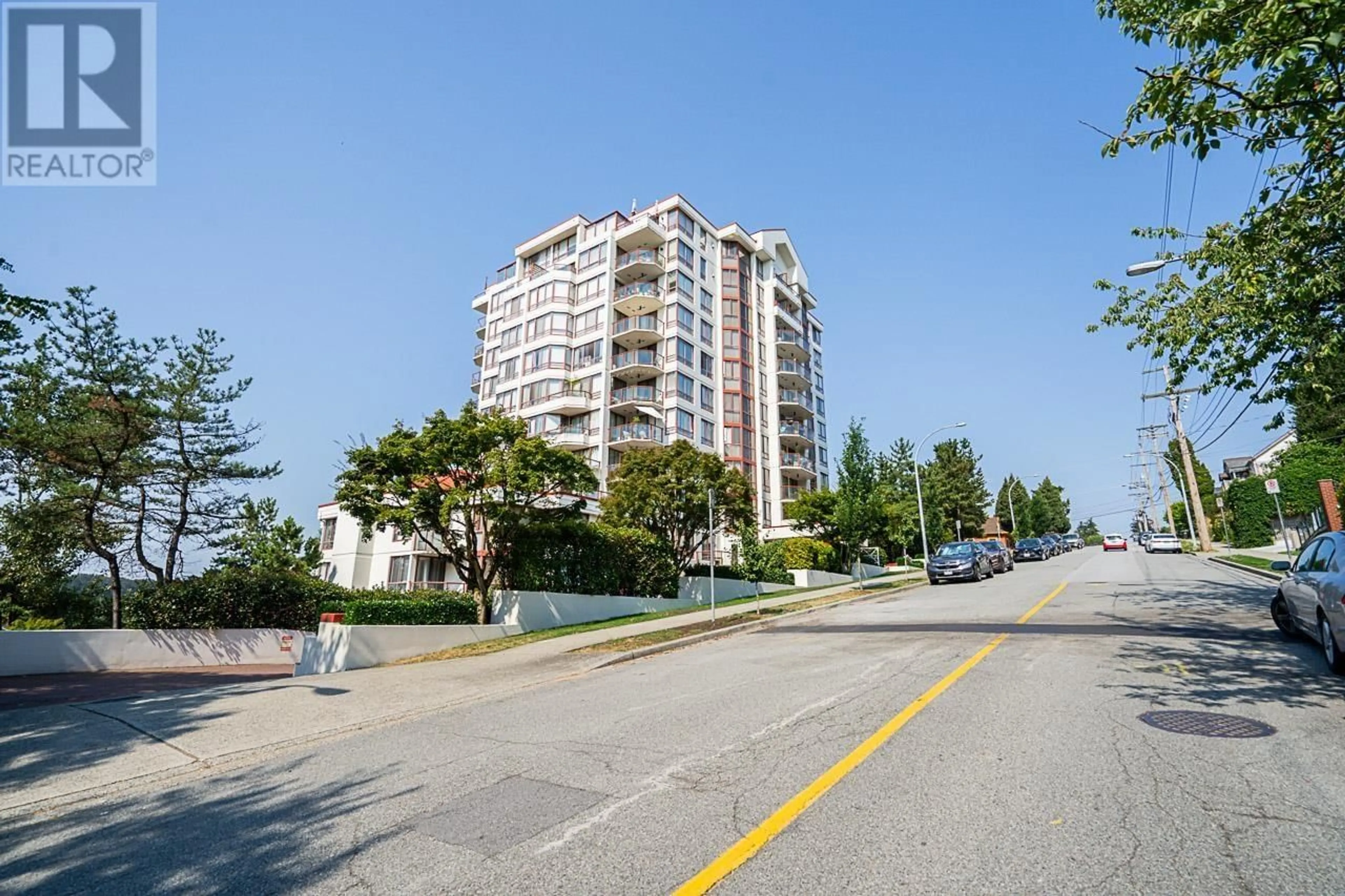 A pic from exterior of the house or condo, the street view for 505 220 ELEVENTH STREET, New Westminster British Columbia V3M6N9