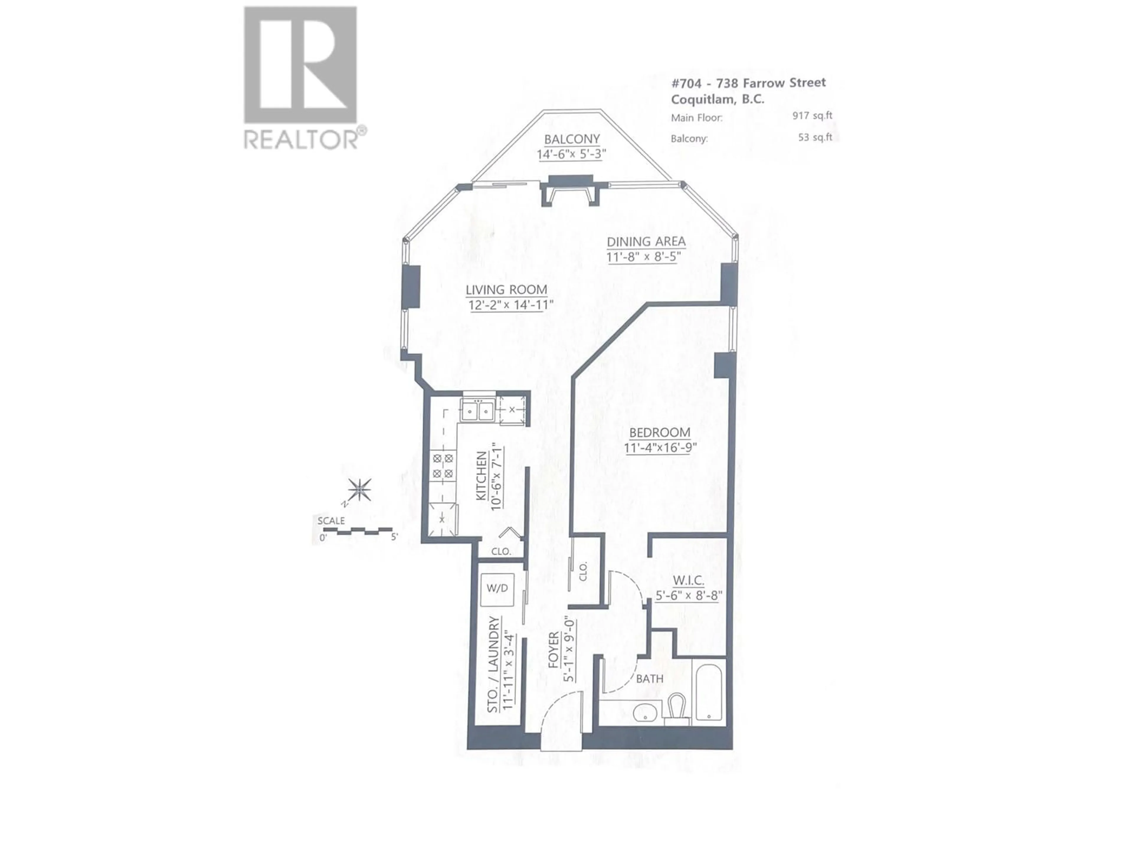 Floor plan for 704 738 FARROW STREET, Coquitlam British Columbia V3J7V4