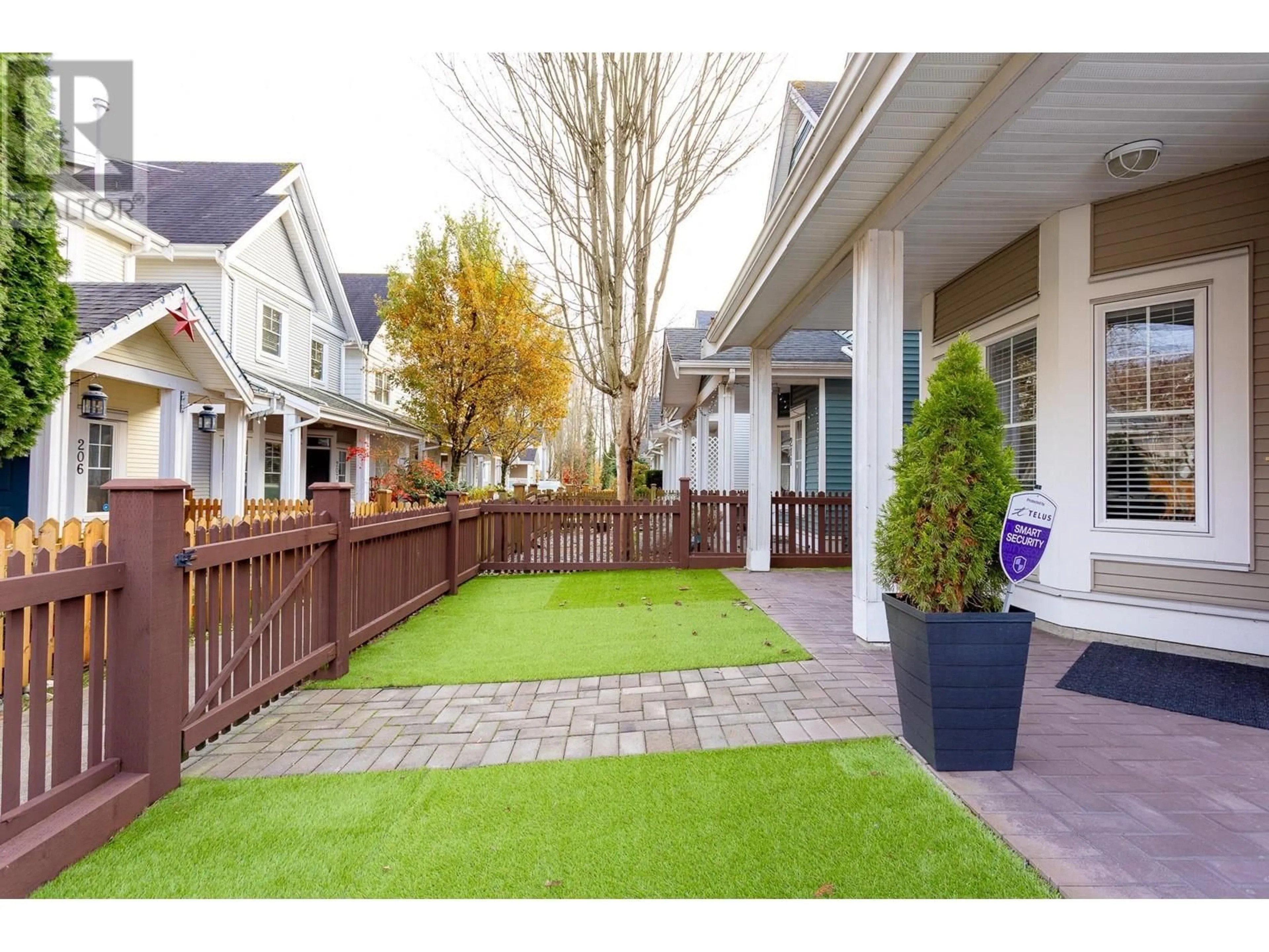 Patio, the fenced backyard for 210 3000 RIVERBEND DRIVE, Coquitlam British Columbia V3C6R1