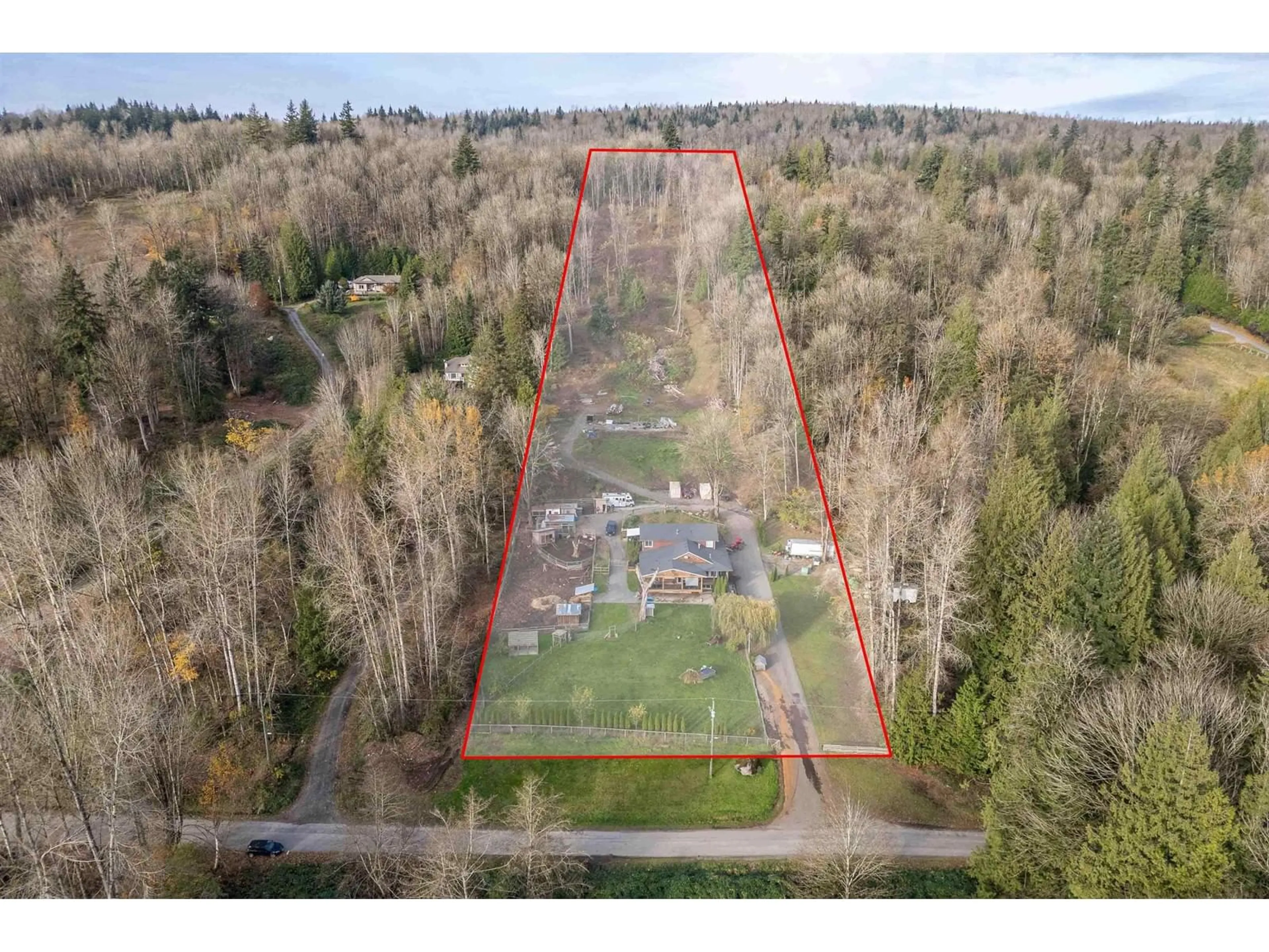 A pic from outside/outdoor area/front of a property/back of a property/a pic from drone, forest/trees view for 30957 GUNN, Mission British Columbia V4S1H2