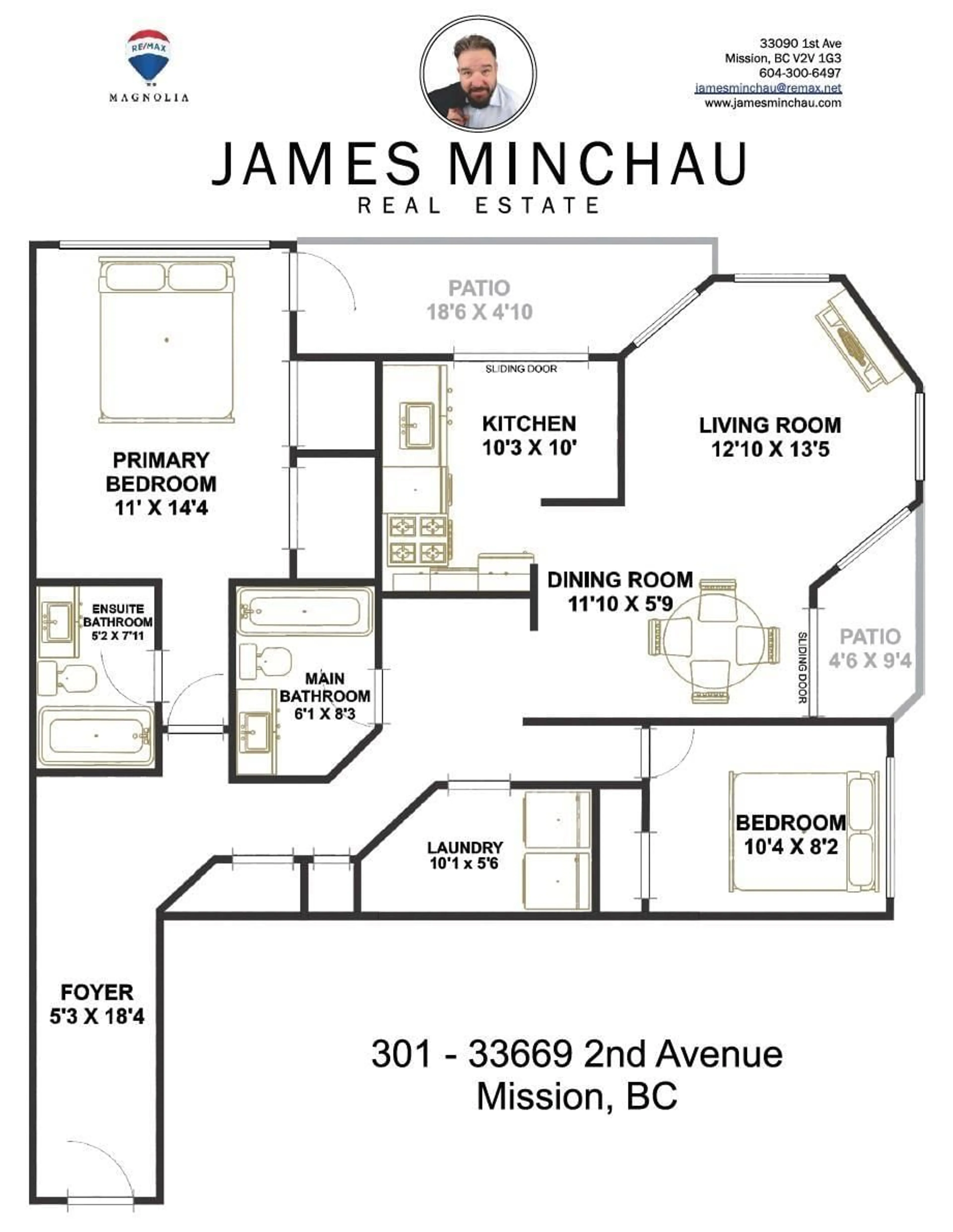 Floor plan for 301 33669 2 AVENUE, Mission British Columbia V2V6Z4