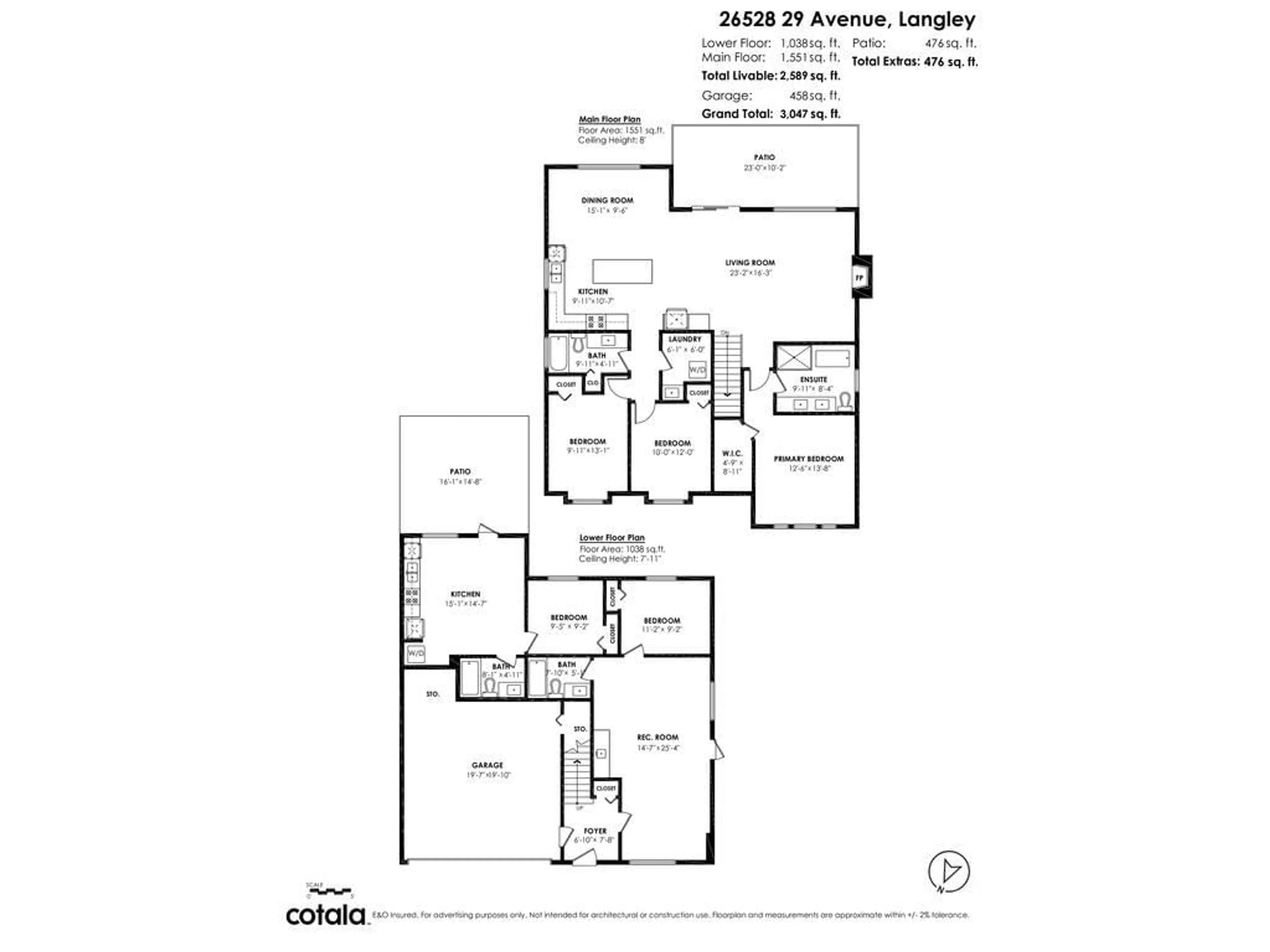 Floor plan for 26528 29 AVENUE, Langley British Columbia V4W3A9