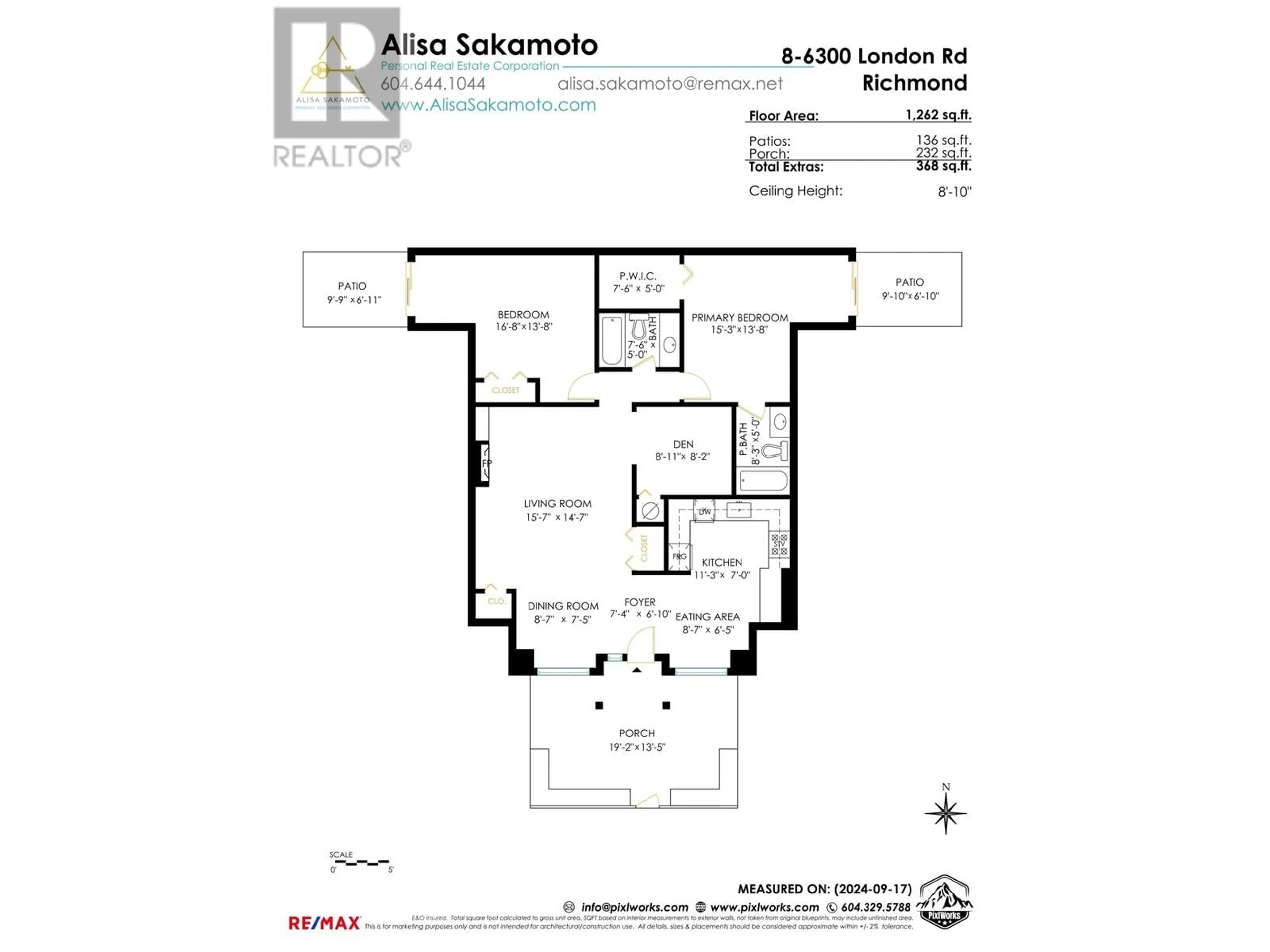 Floor plan for 8 6300 LONDON ROAD, Richmond British Columbia V7E6V6