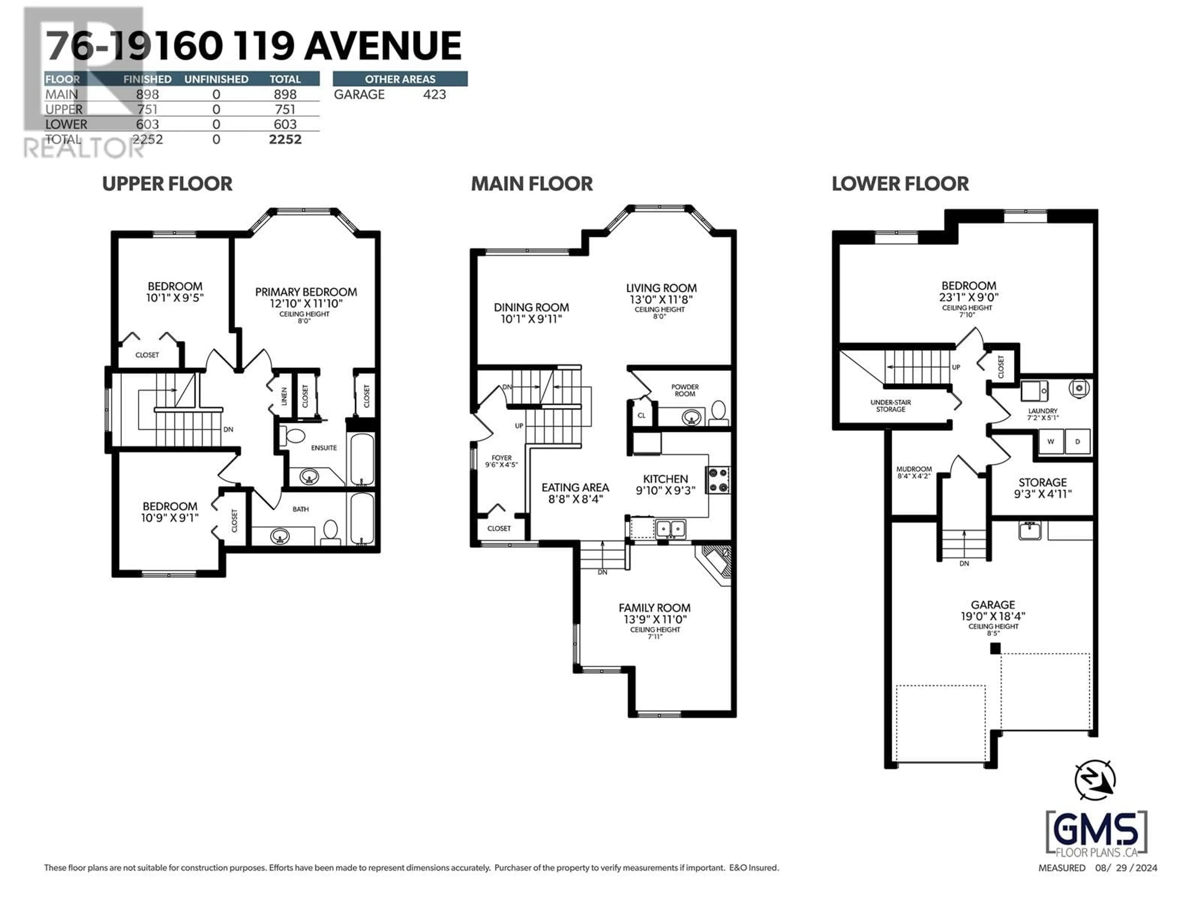 Floor plan for 76 19160 119 AVENUE, Pitt Meadows British Columbia V3Y2L7