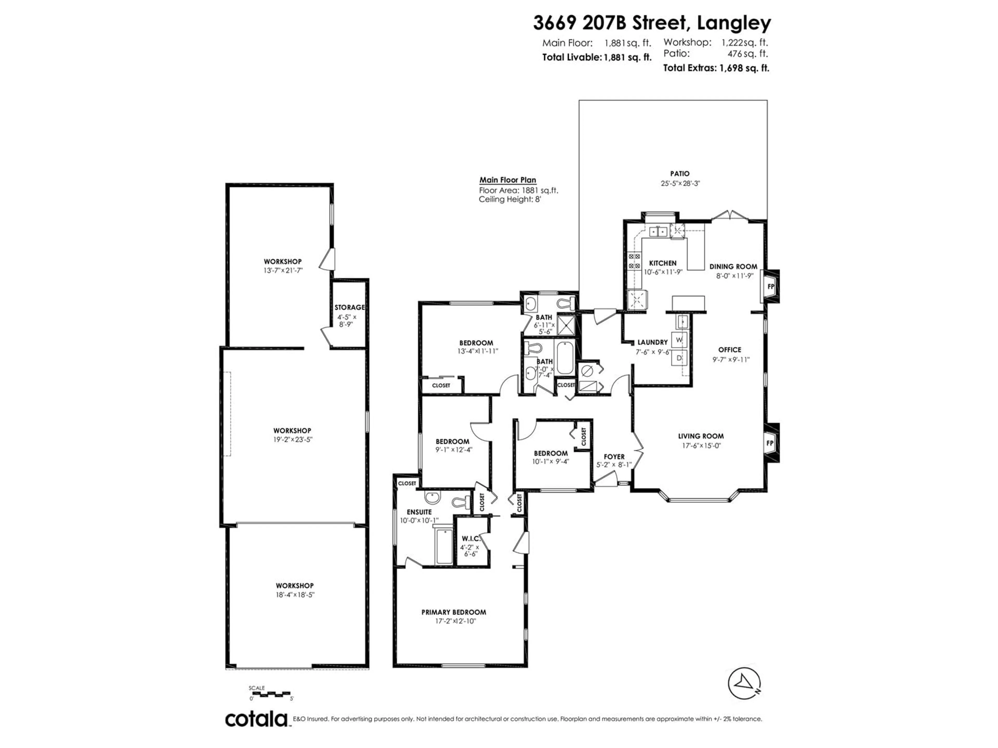 Floor plan for 3669 207B STREET, Langley British Columbia V3A2G2