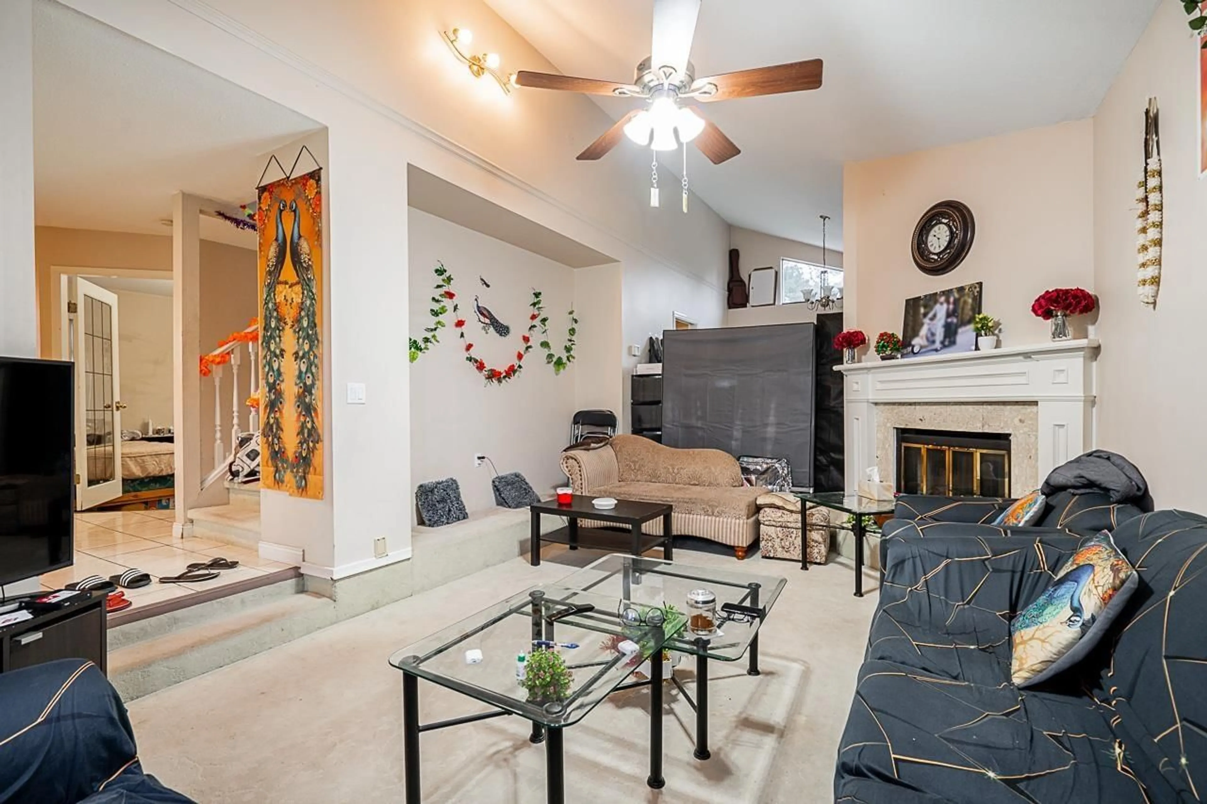 Living room, wood floors for 11630 72A AVENUE, Delta British Columbia V4C1B1