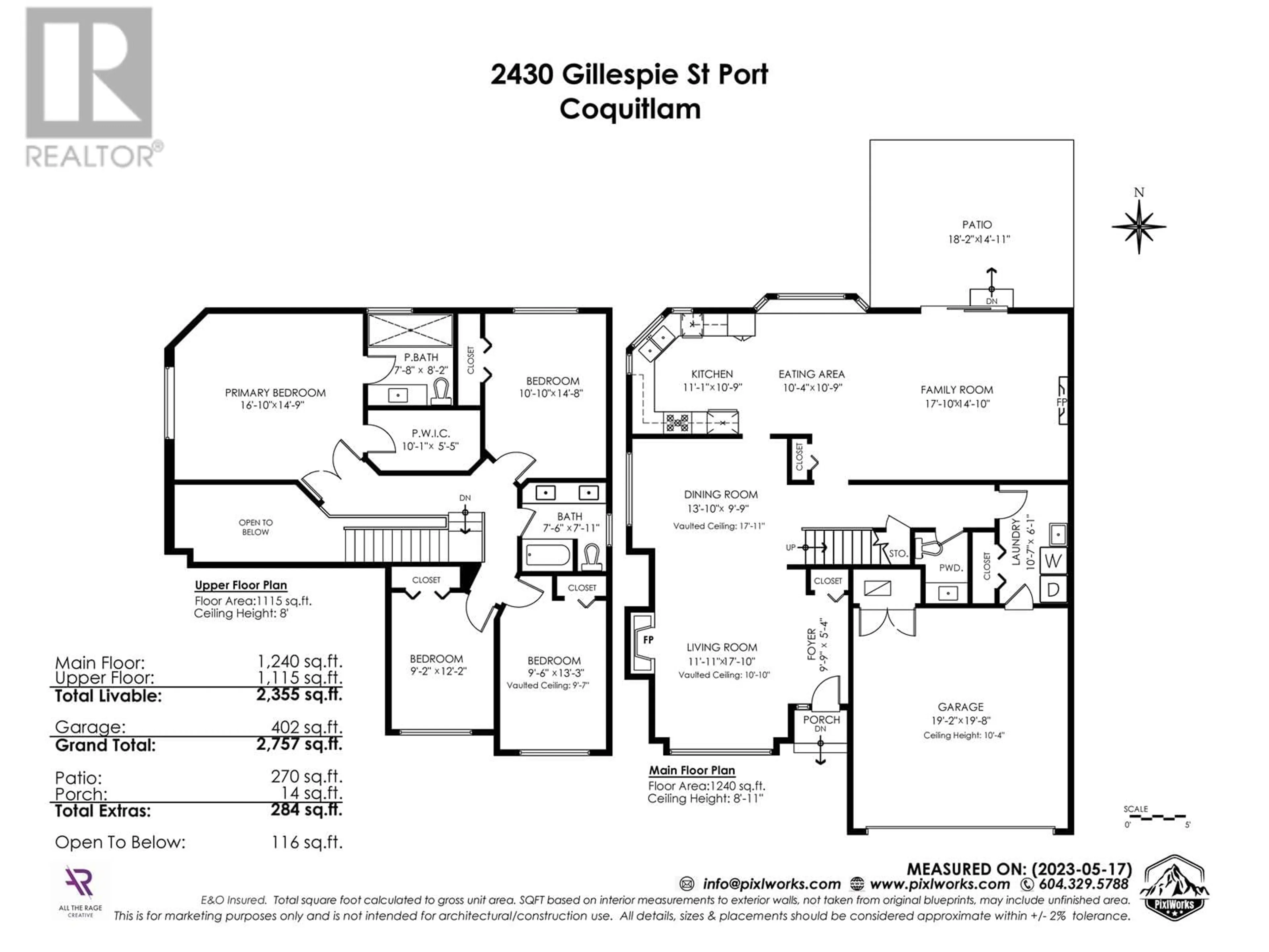 Floor plan for 2430 GILLESPIE STREET, Port Coquitlam British Columbia V3B6W5