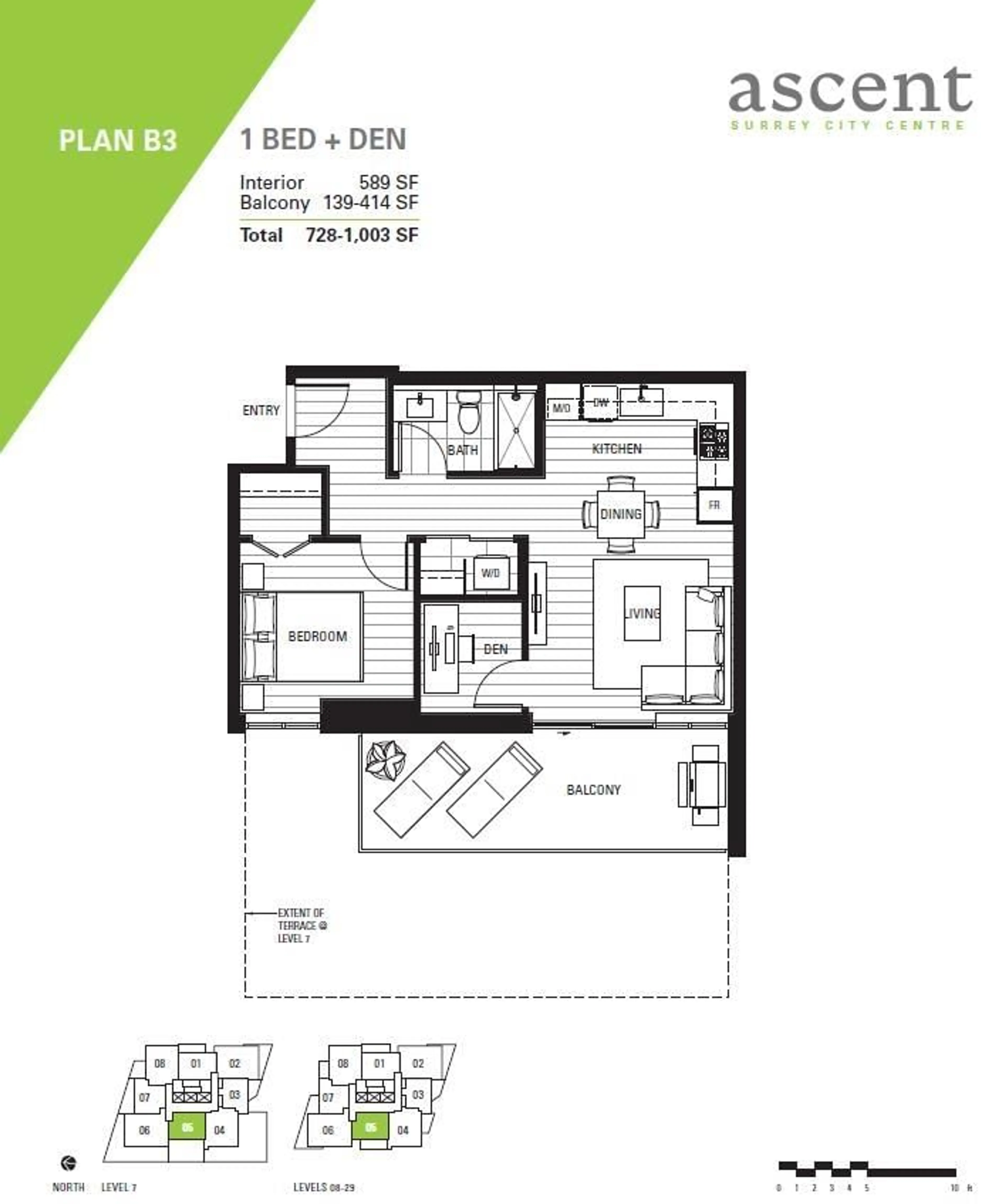 Floor plan for 805 10428 WHALLEY BOULEVARD, Surrey British Columbia V3T5J6