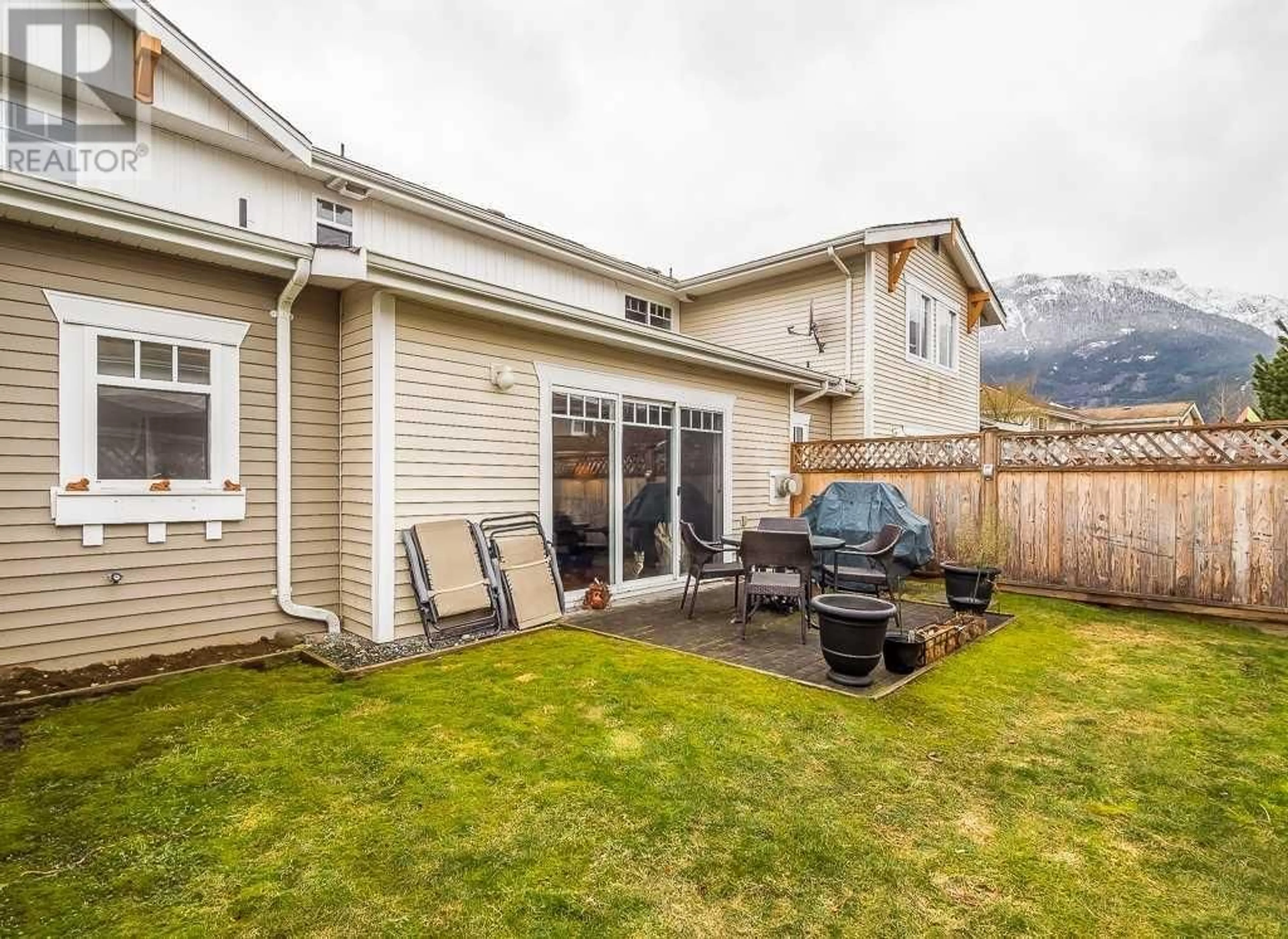 Patio, the fenced backyard for 21 1821 WILLOW CRESCENT, Squamish British Columbia V8B0L9