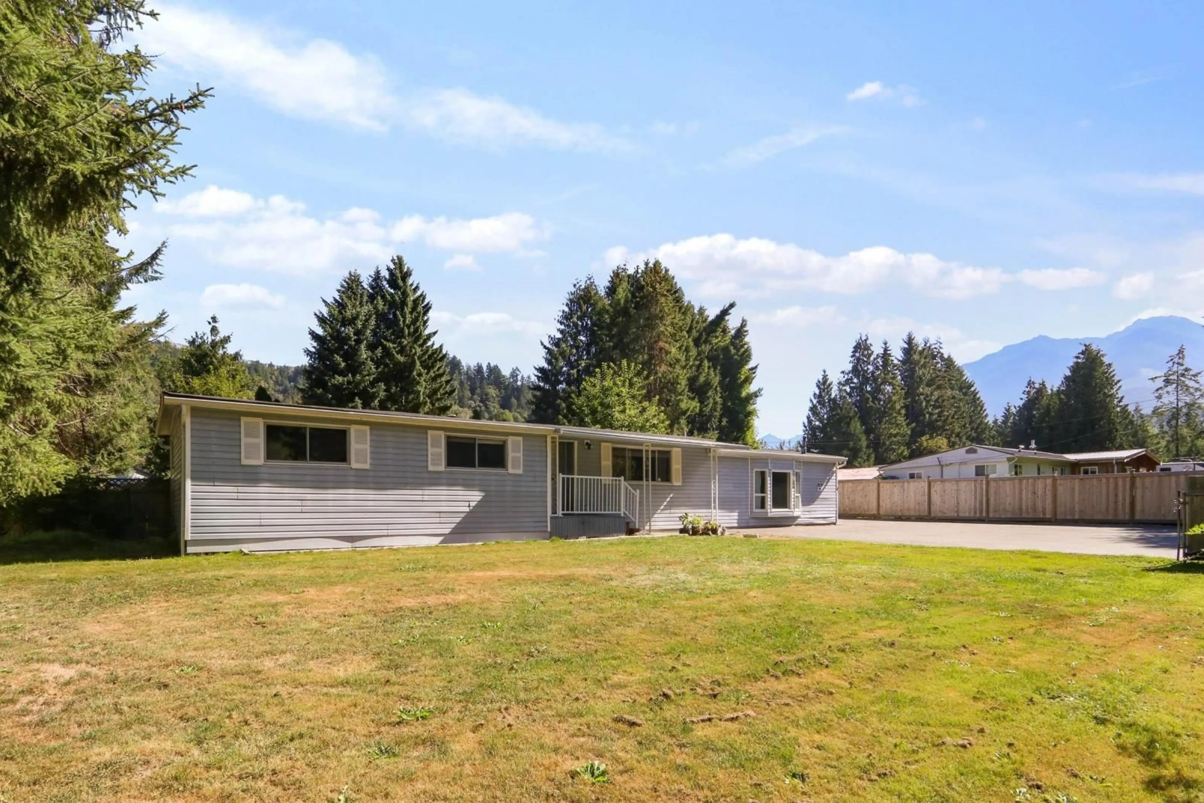 Frontside or backside of a home, the fenced backyard for 1 49011 SHELDON ROAD, Chilliwack British Columbia V4Z1B9