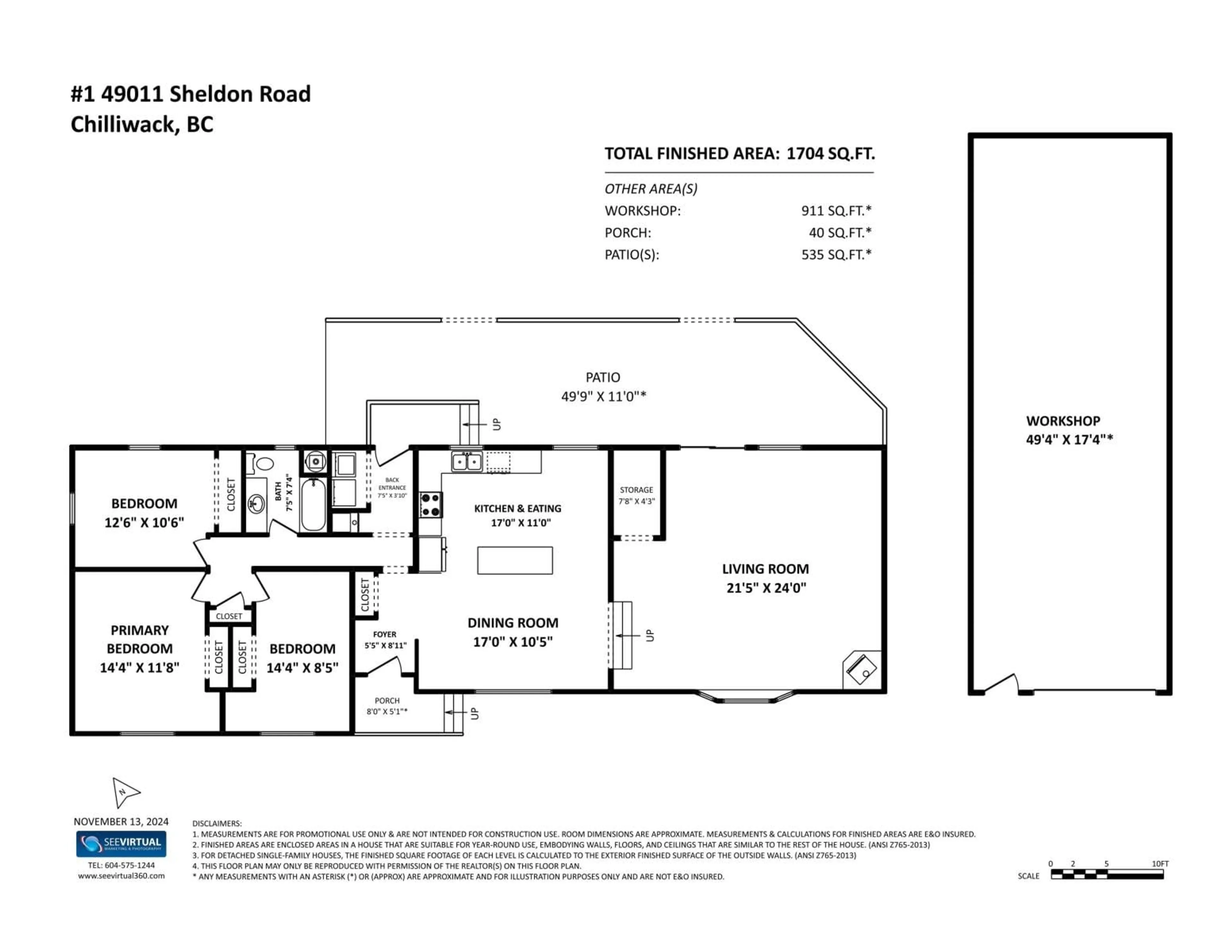 Floor plan for 1 49011 SHELDON ROAD, Chilliwack British Columbia V4Z1B9