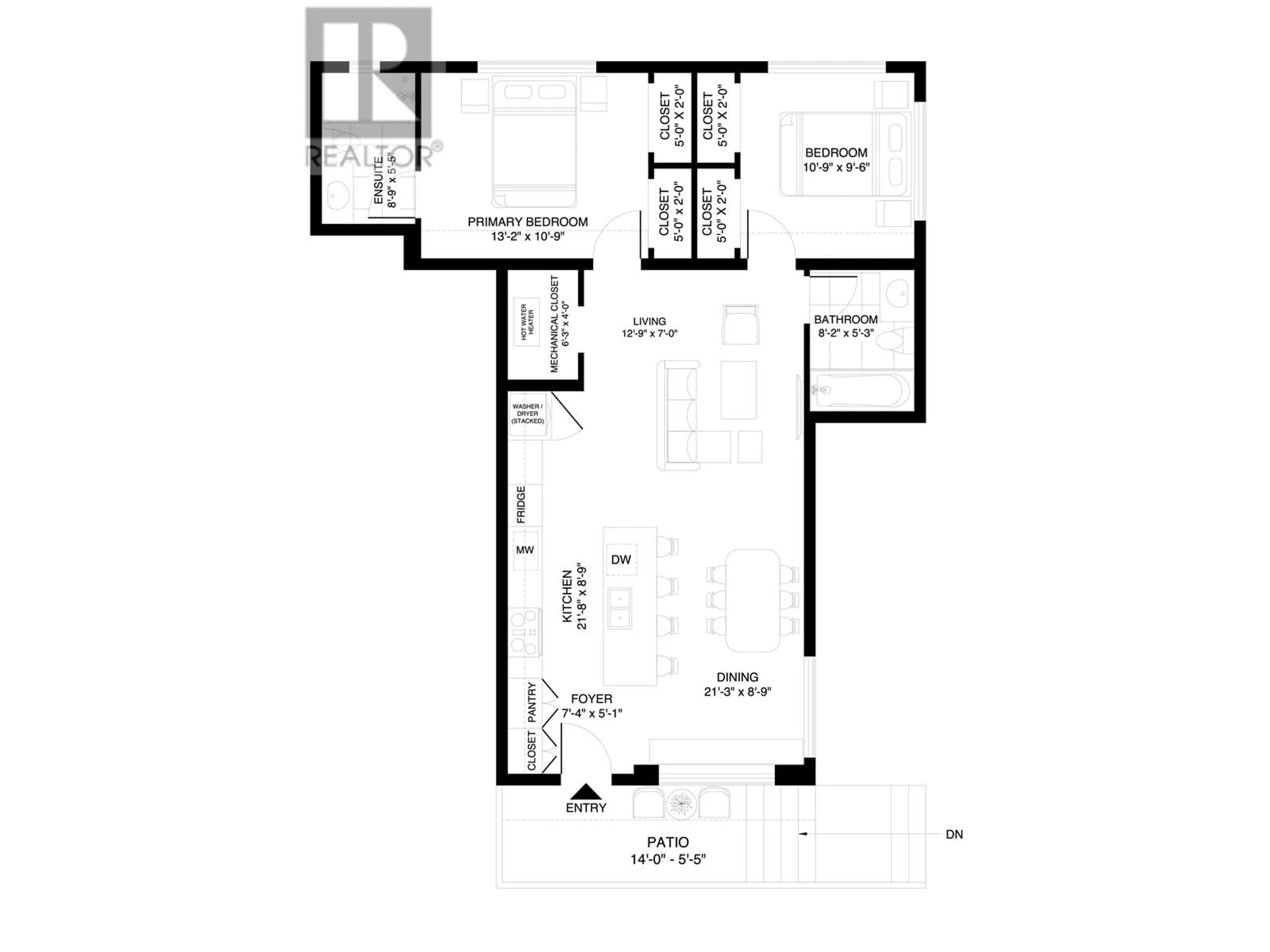 Floor plan for 2 2499 W 37 AVENUE, Vancouver British Columbia V6M1P4