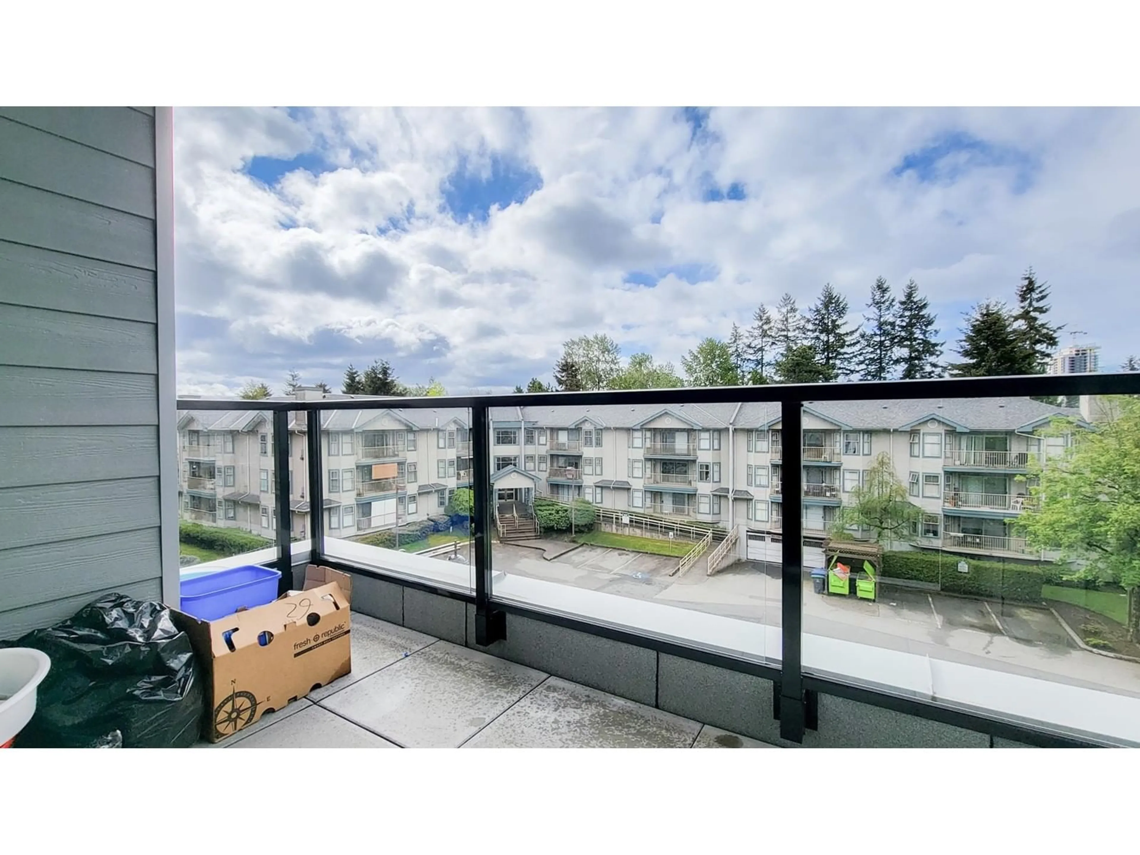 Balcony in the apartment, the street view for 403 10778 138 STREET, Surrey British Columbia V3T4K8