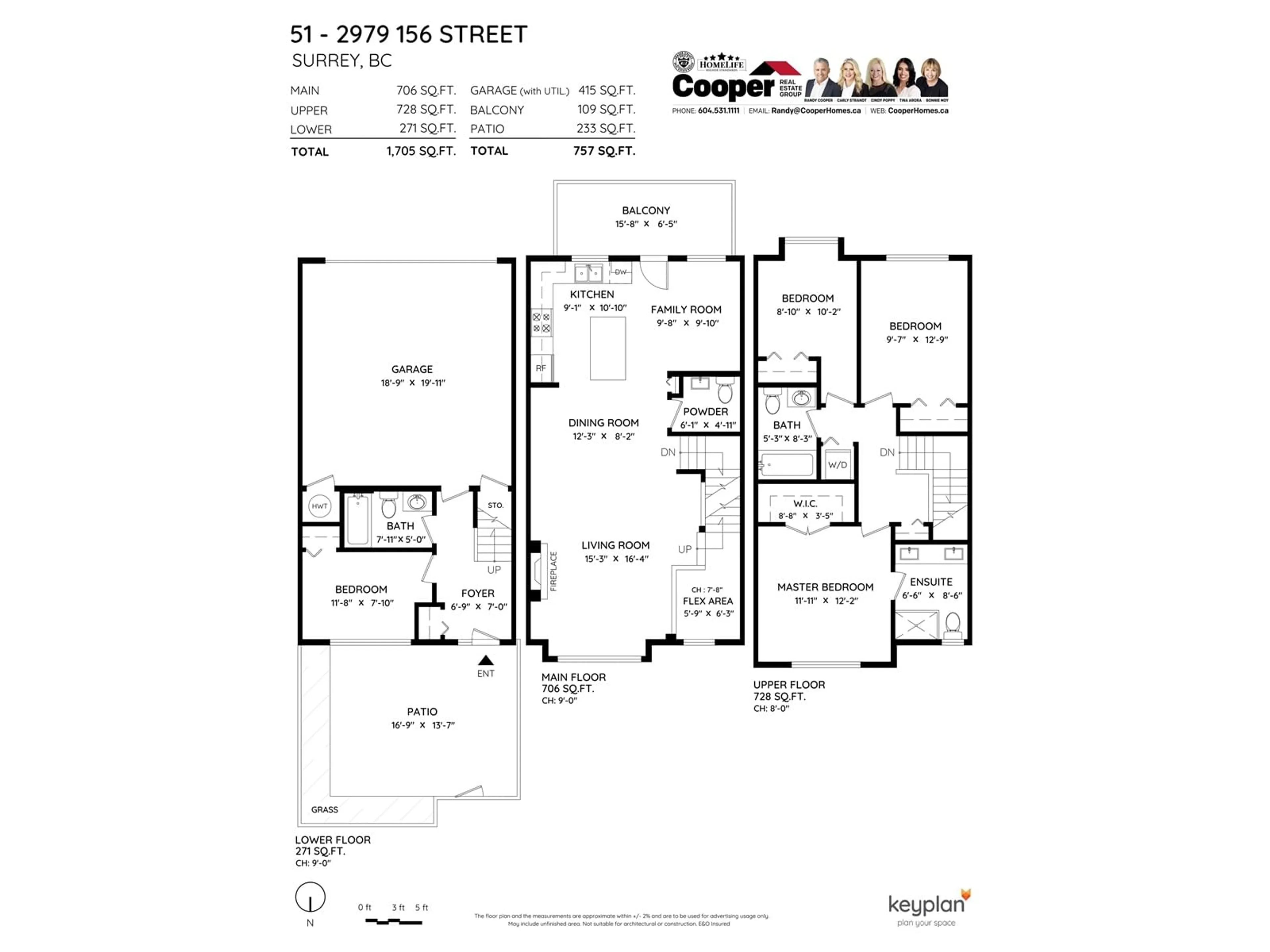 Floor plan for 51 2979 156 STREET, Surrey British Columbia V3Z8V8