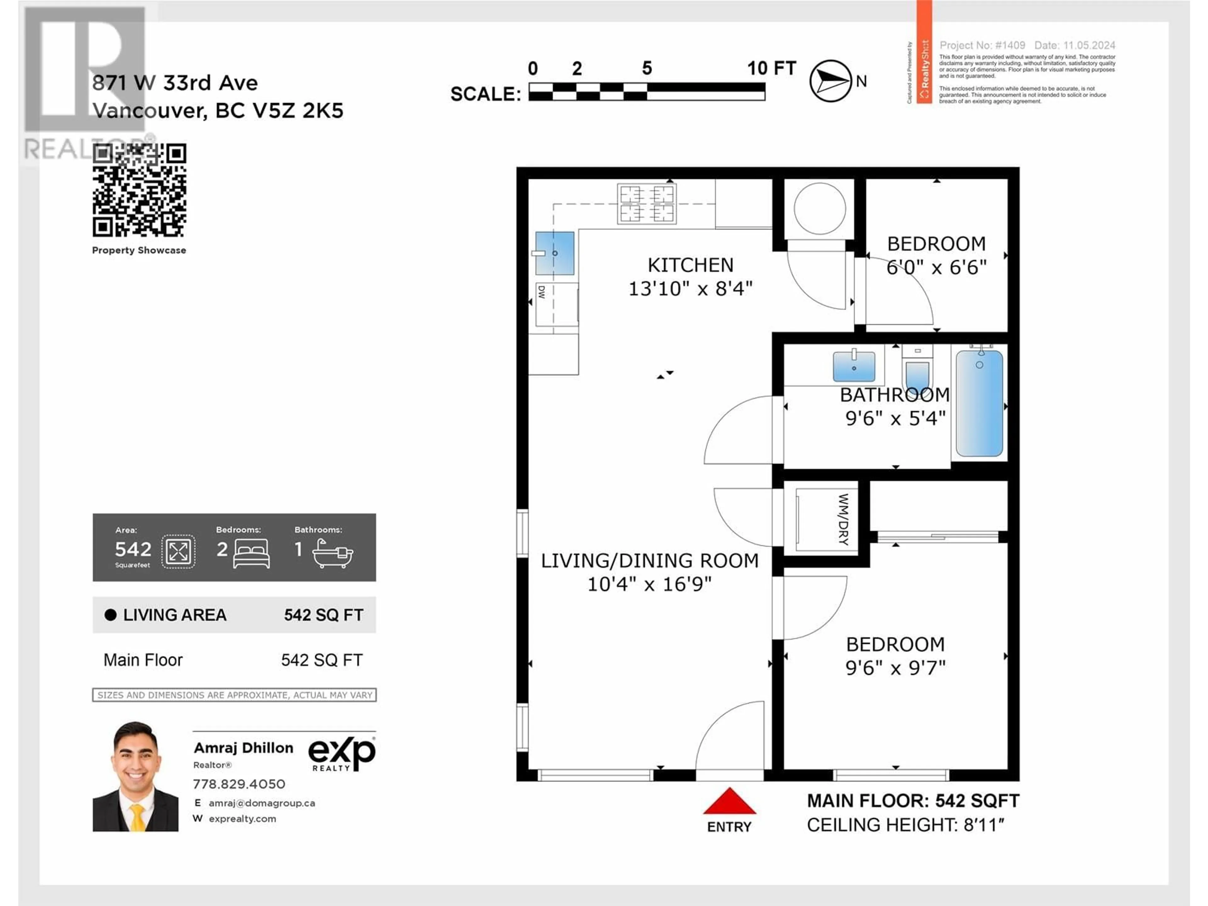 Floor plan for 871 33RD AVENUE, Vancouver British Columbia V5Z2K5