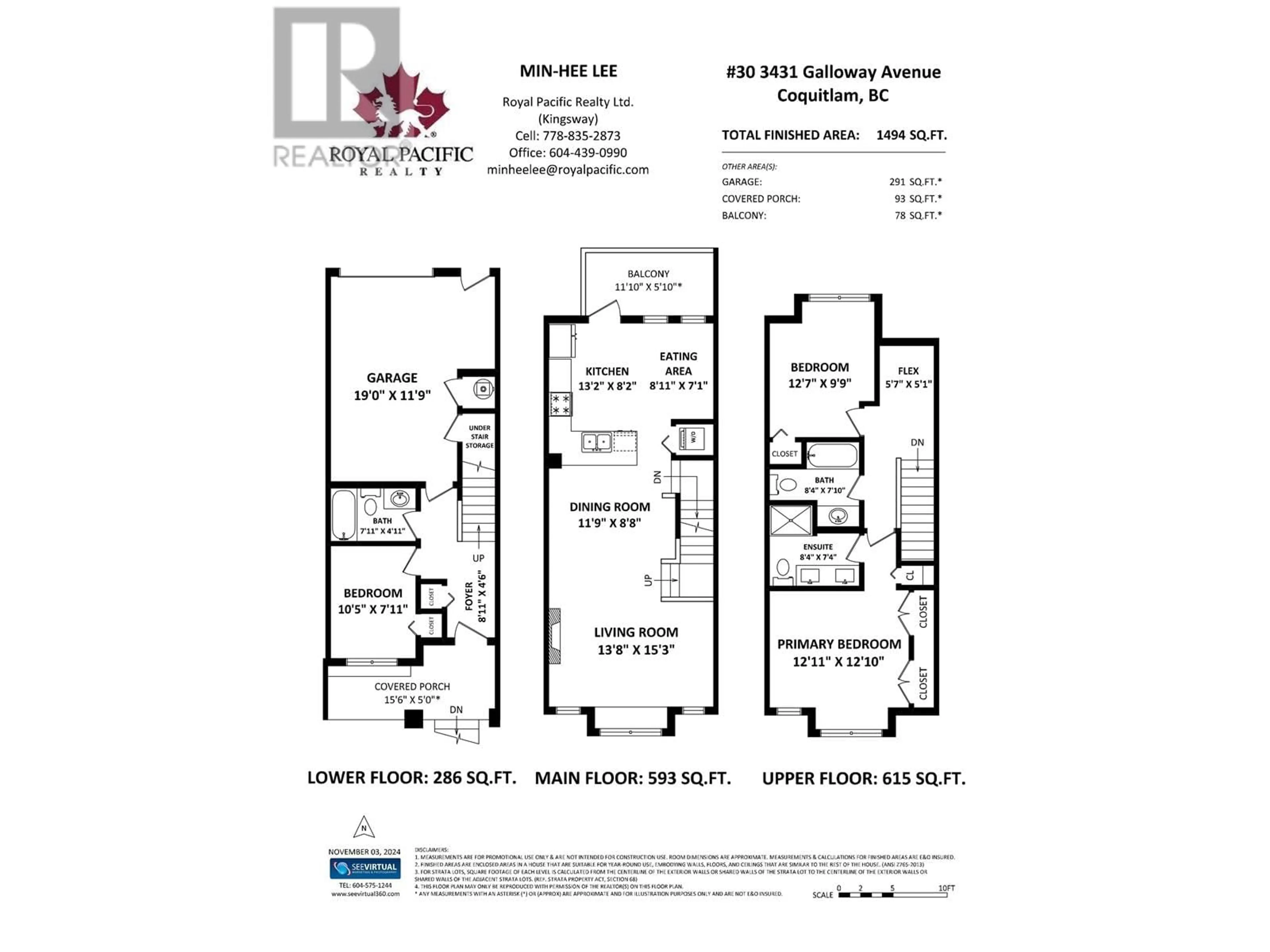 Floor plan for 30 3431 GALLOWAY AVENUE, Coquitlam British Columbia V3E0G8