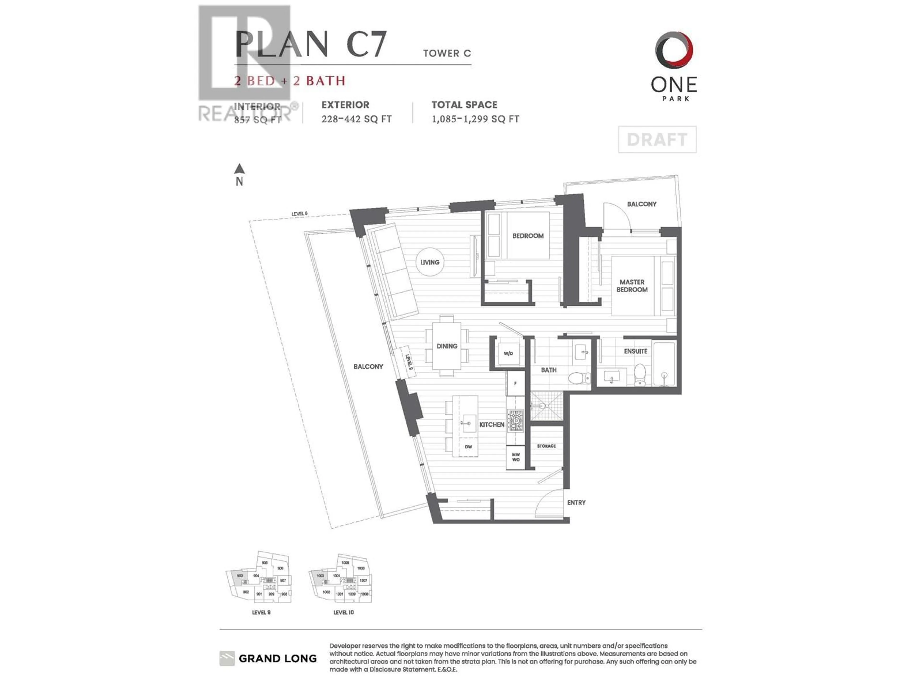 Floor plan for 1003 6655 BUSWELL STREET, Richmond British Columbia V6Y0M4