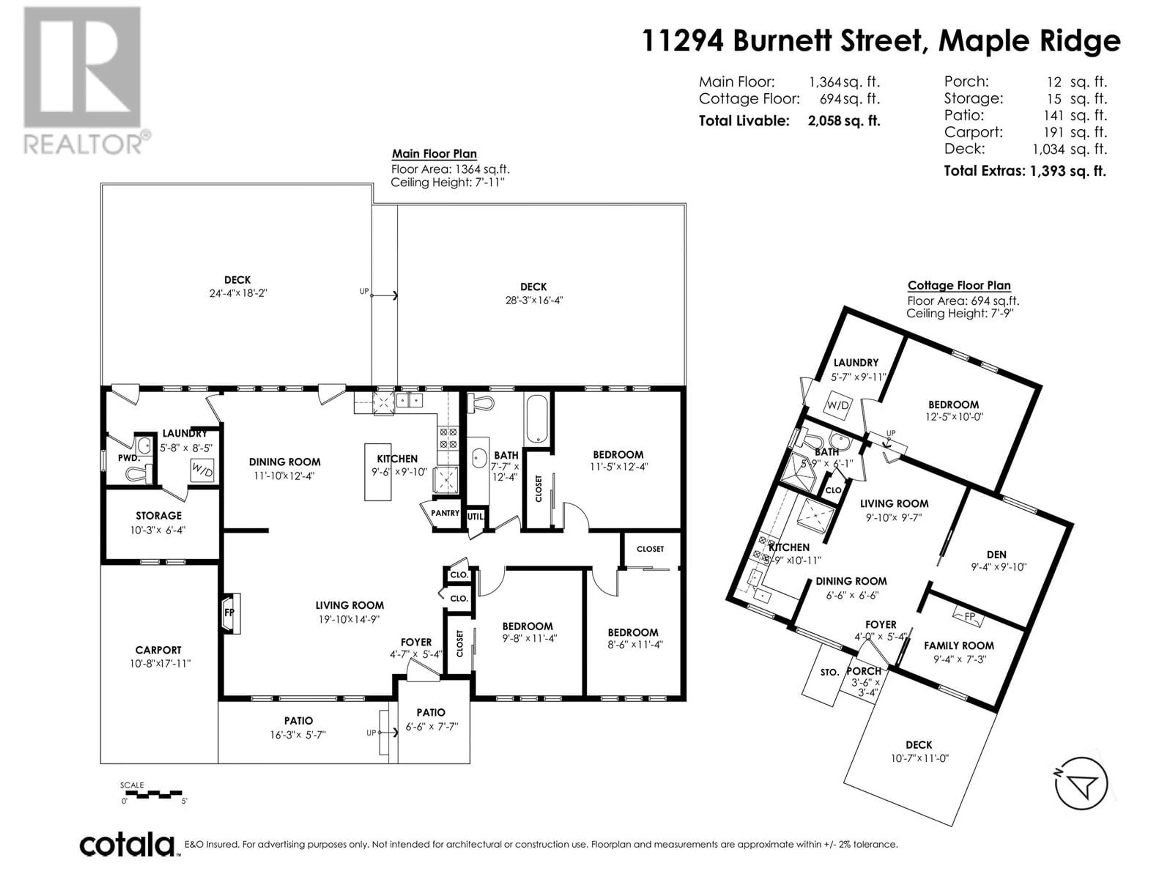 Floor plan for 11294 BURNETT STREET, Maple Ridge British Columbia V2X6N9