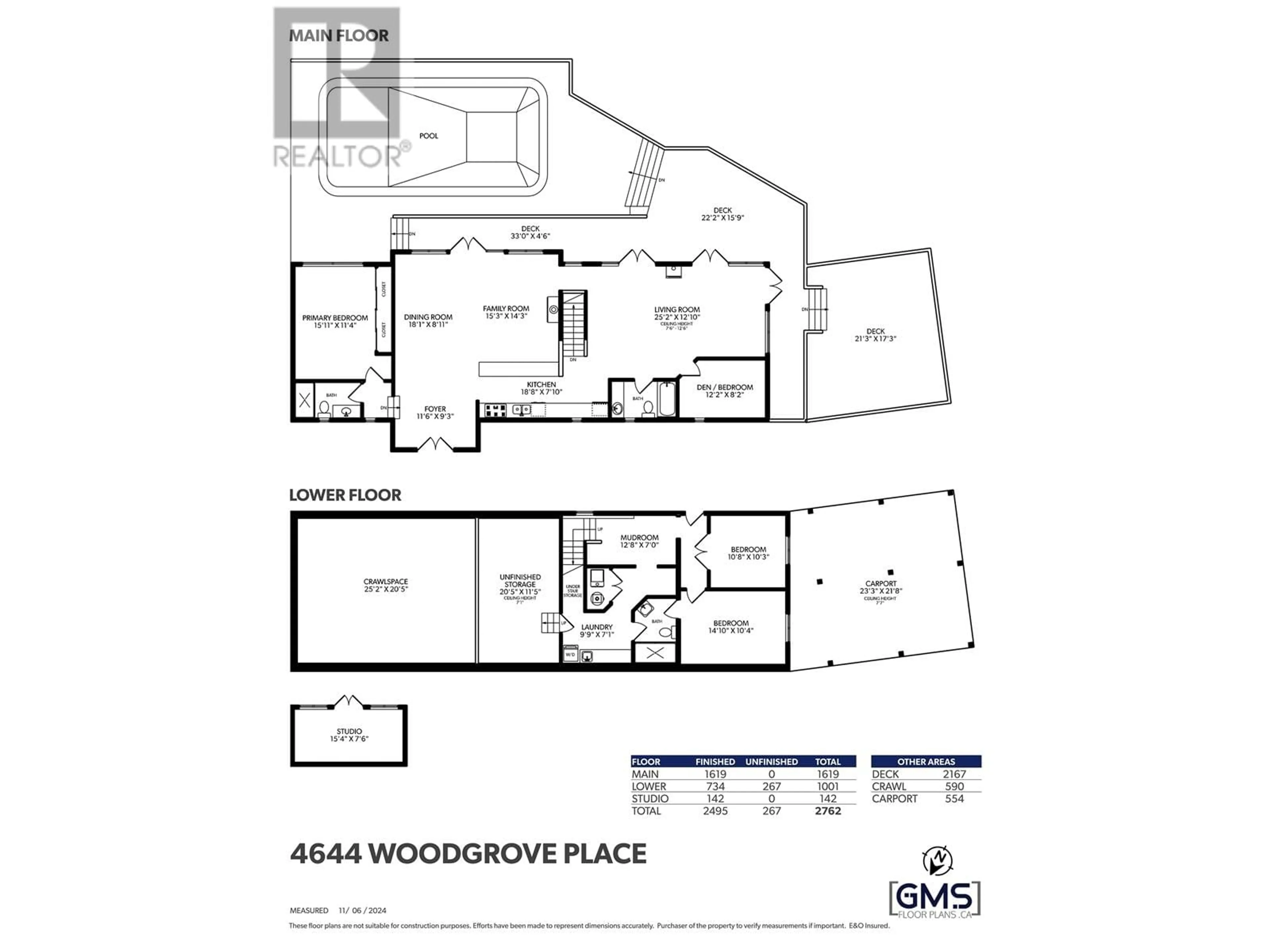 Floor plan for 4644 WOODGROVE PLACE, West Vancouver British Columbia V7S2W9