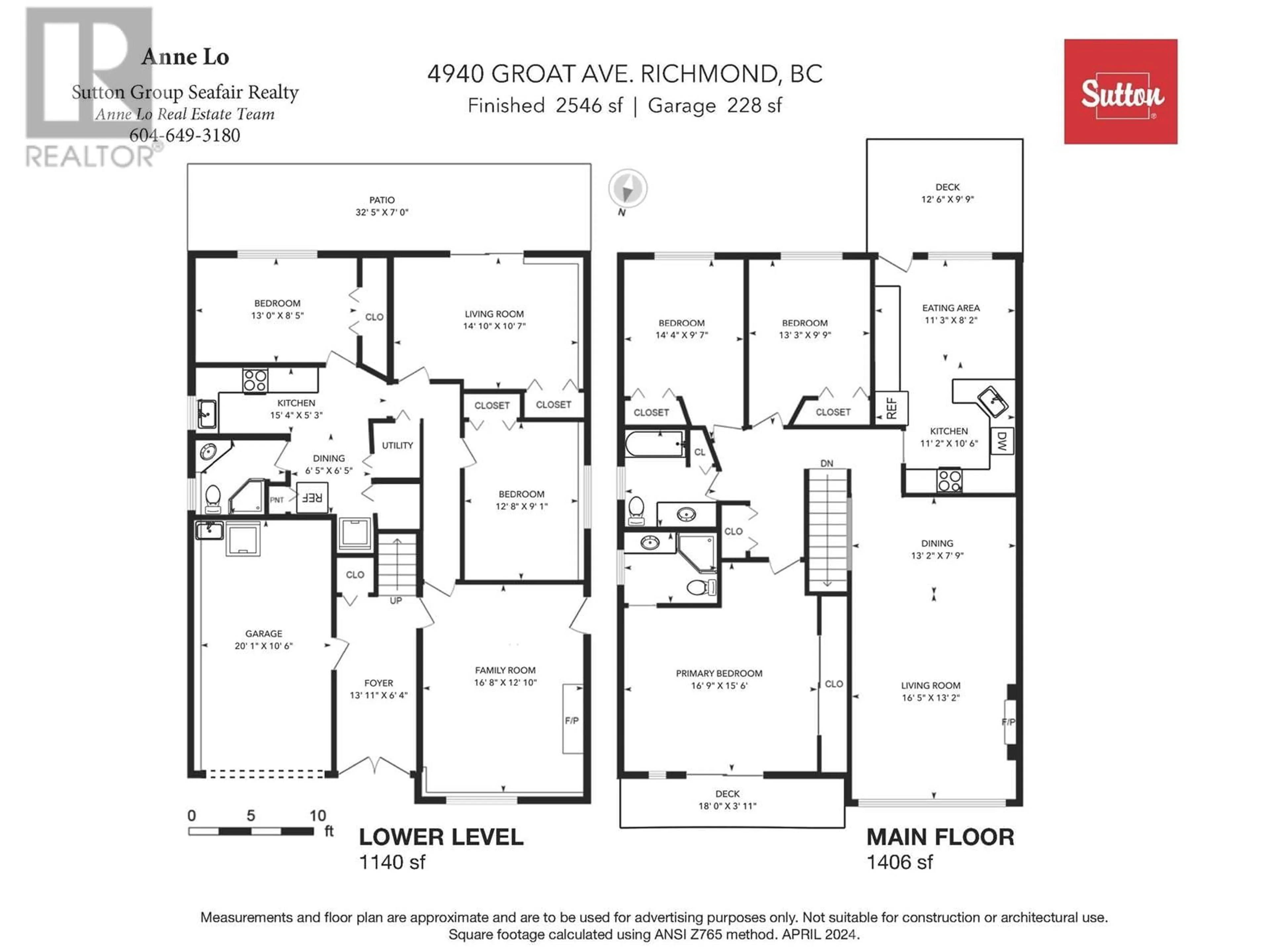 Floor plan for 4940 GROAT AVENUE, Richmond British Columbia V7E5E3