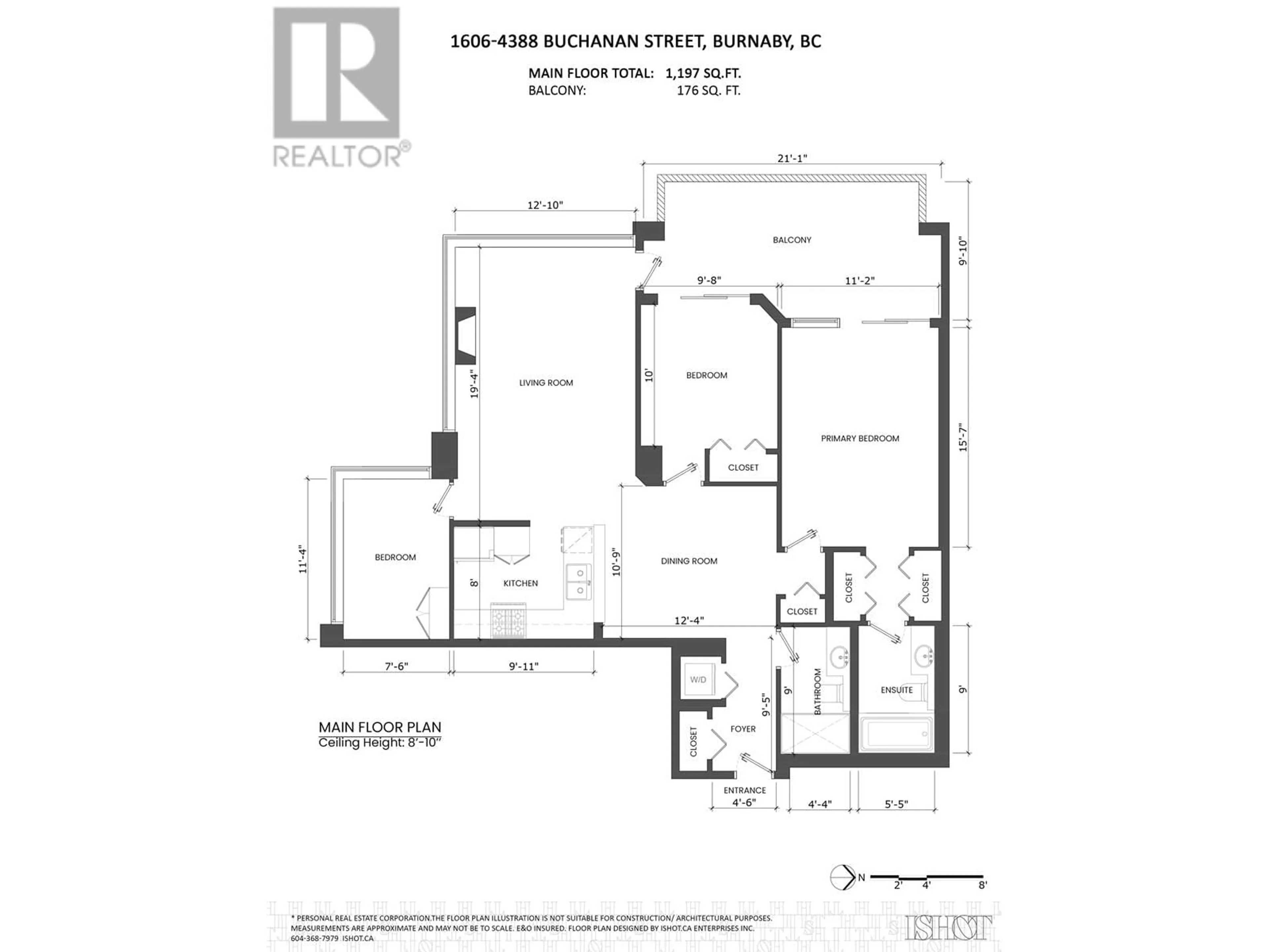 Floor plan for 1606 4388 BUCHANAN STREET, Burnaby British Columbia V5C6R8