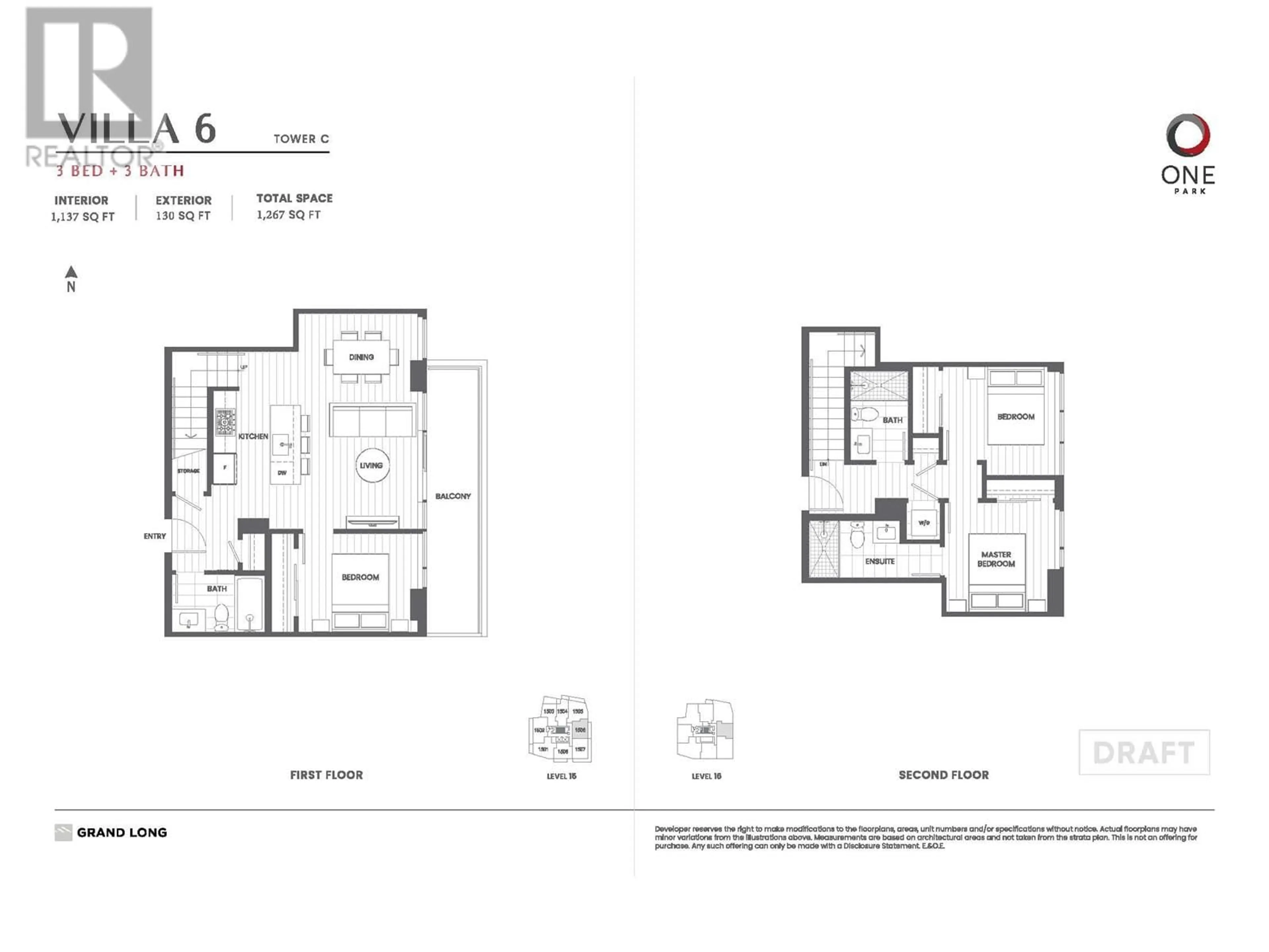 Floor plan for 1506 6655 BUSWELL STREET, Richmond British Columbia V6Y0M4