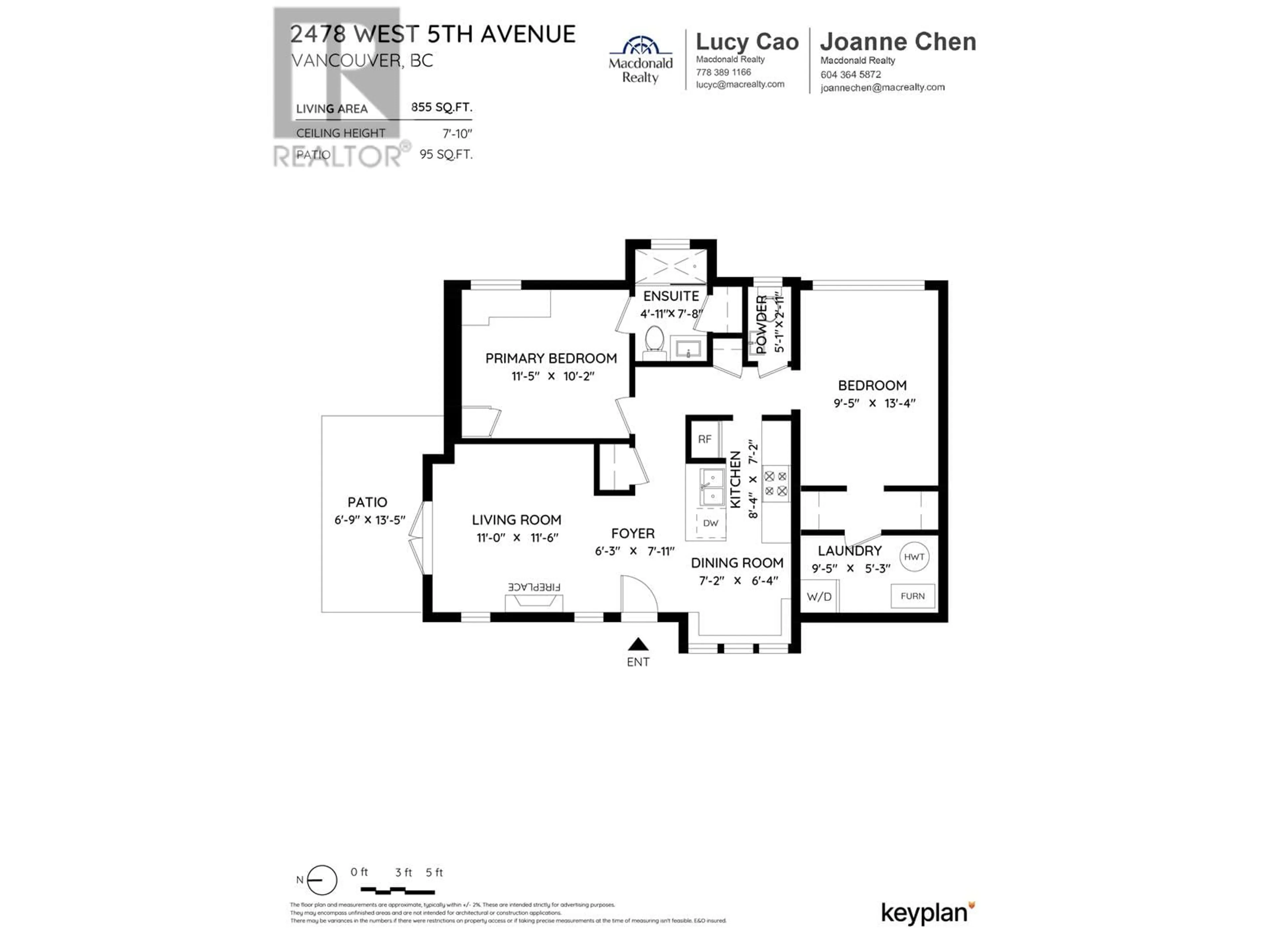 Floor plan for 2478 W 5TH AVENUE, Vancouver British Columbia V6K1S8