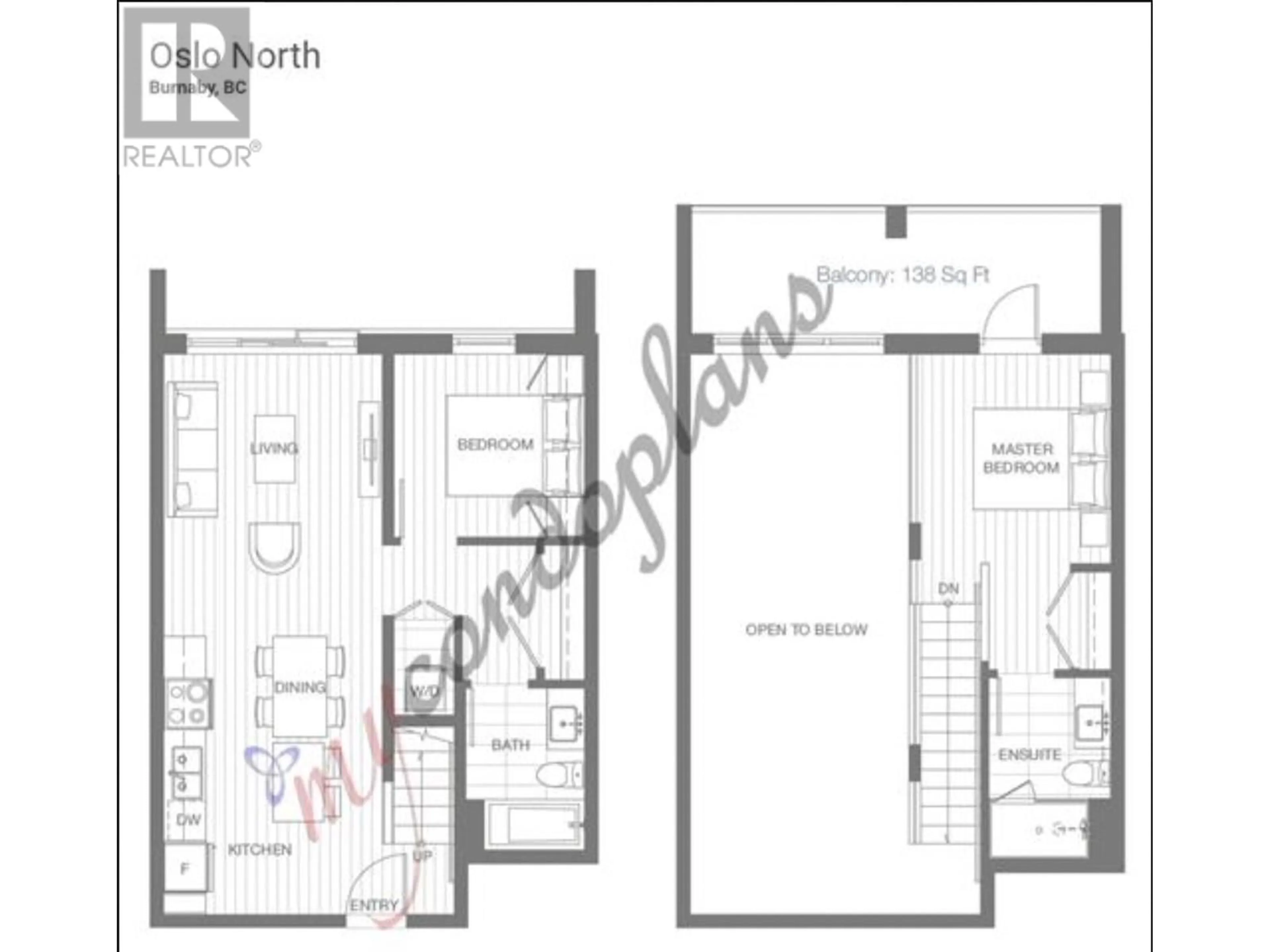 Floor plan for 318 9888 UNIVERSITY CRESCENT, Burnaby British Columbia V5A0G4