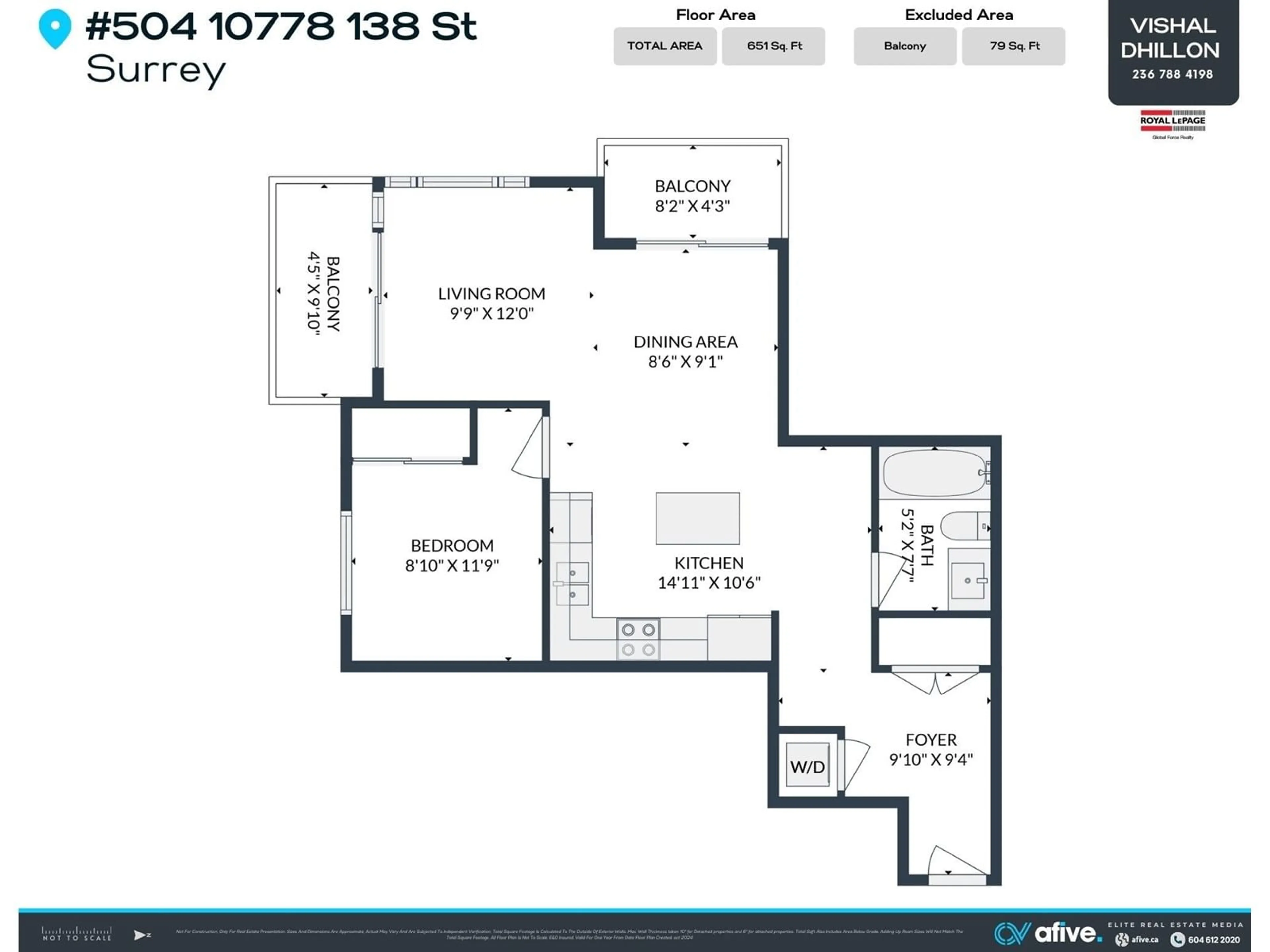 Floor plan for 504 10778 138 STREET, Surrey British Columbia V3T0S5