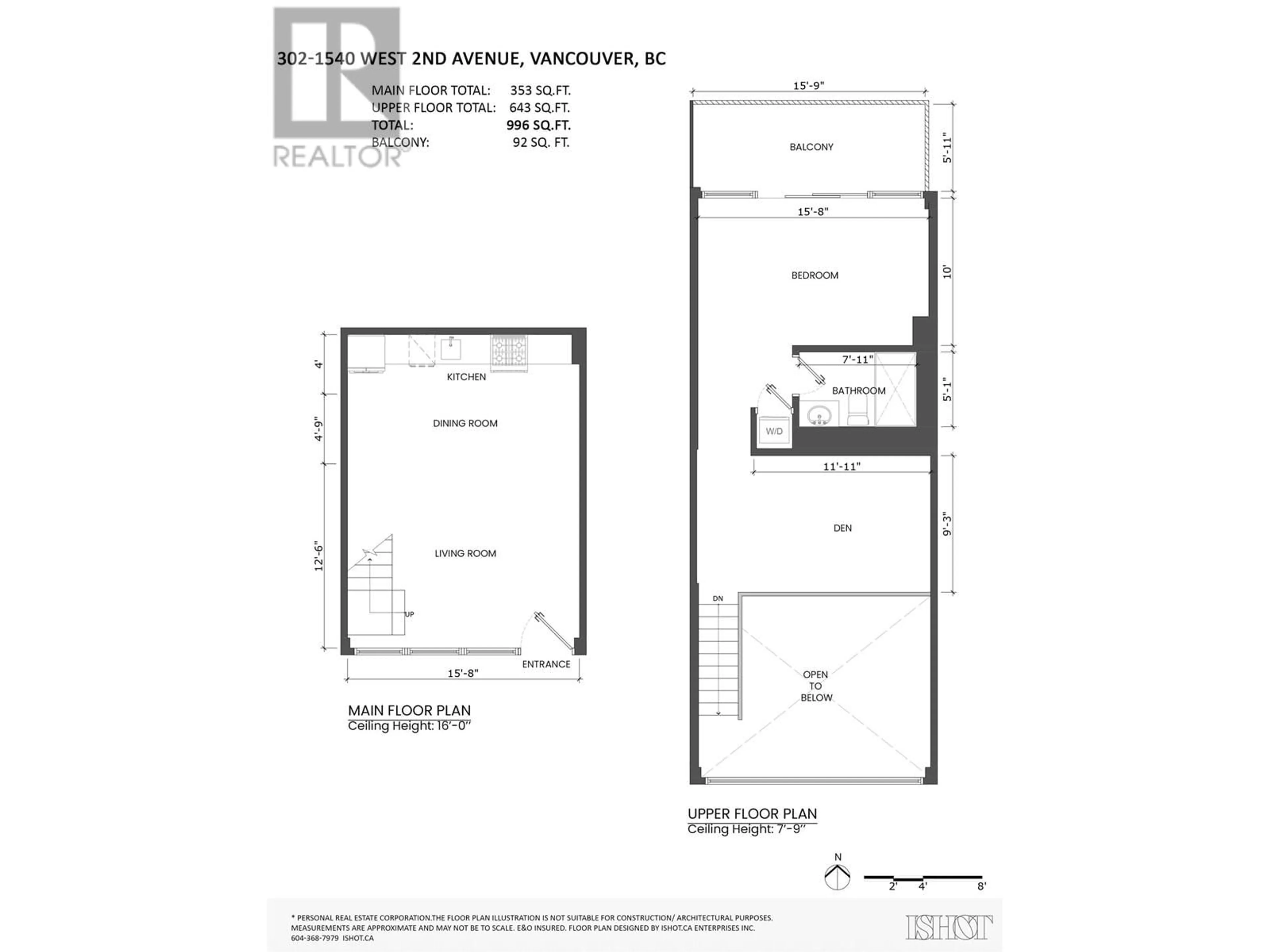 Floor plan for 302 1540 W 2ND AVENUE, Vancouver British Columbia V6J1H2