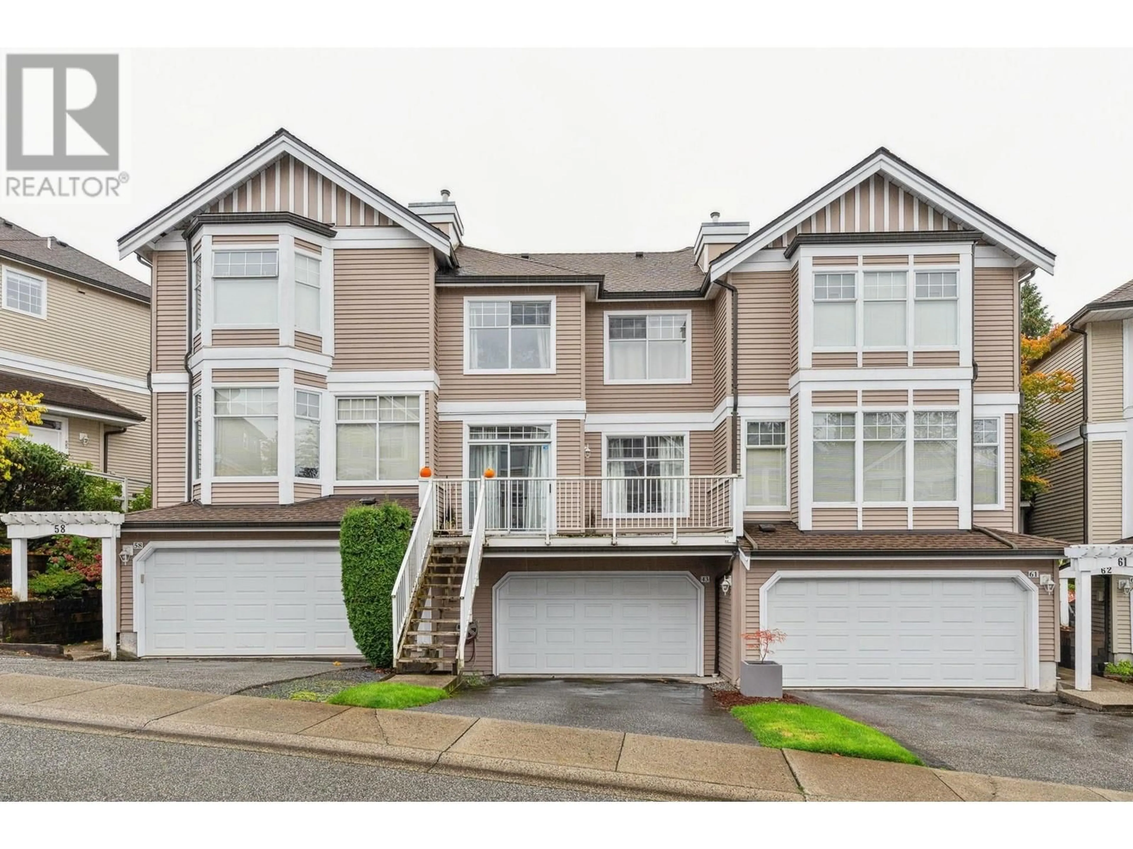 A pic from exterior of the house or condo, the street view for 43 5950 OAKDALE ROAD, Burnaby British Columbia V5H4R5