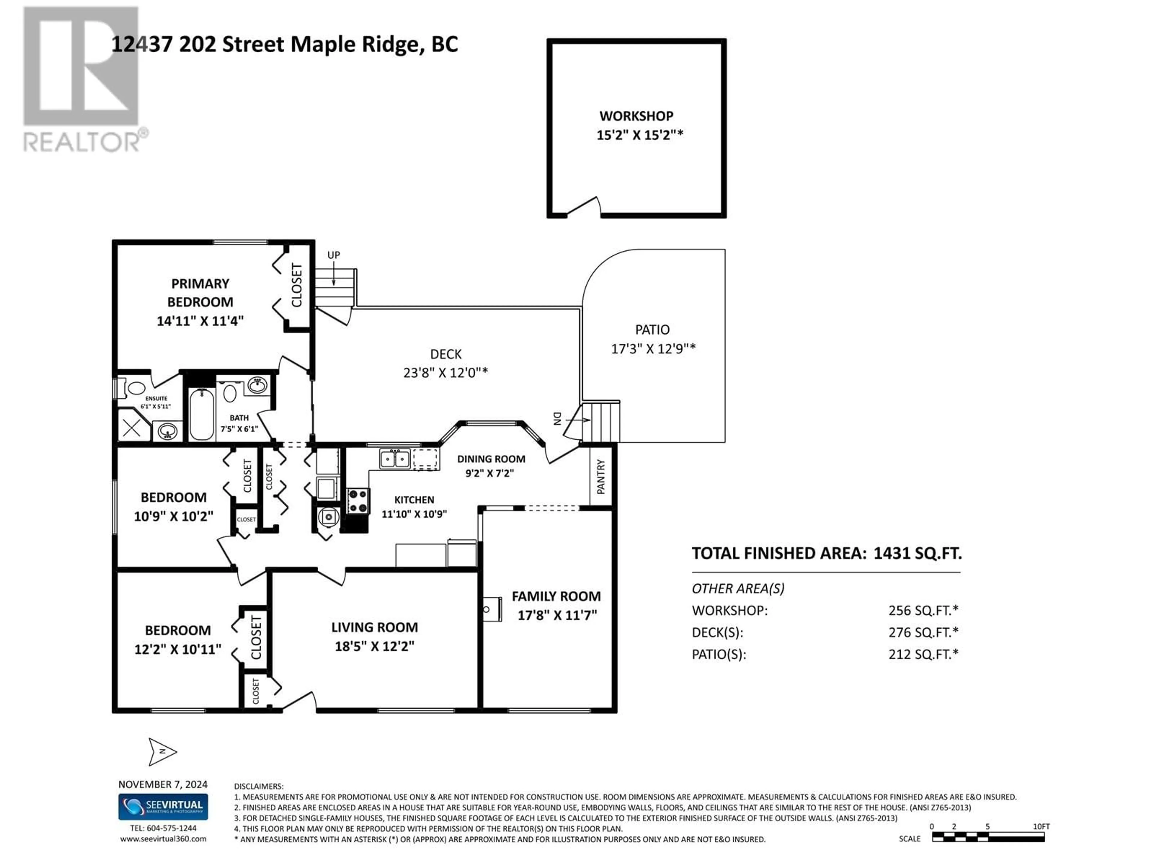 Floor plan for 12437 202 STREET, Maple Ridge British Columbia V2X4T3