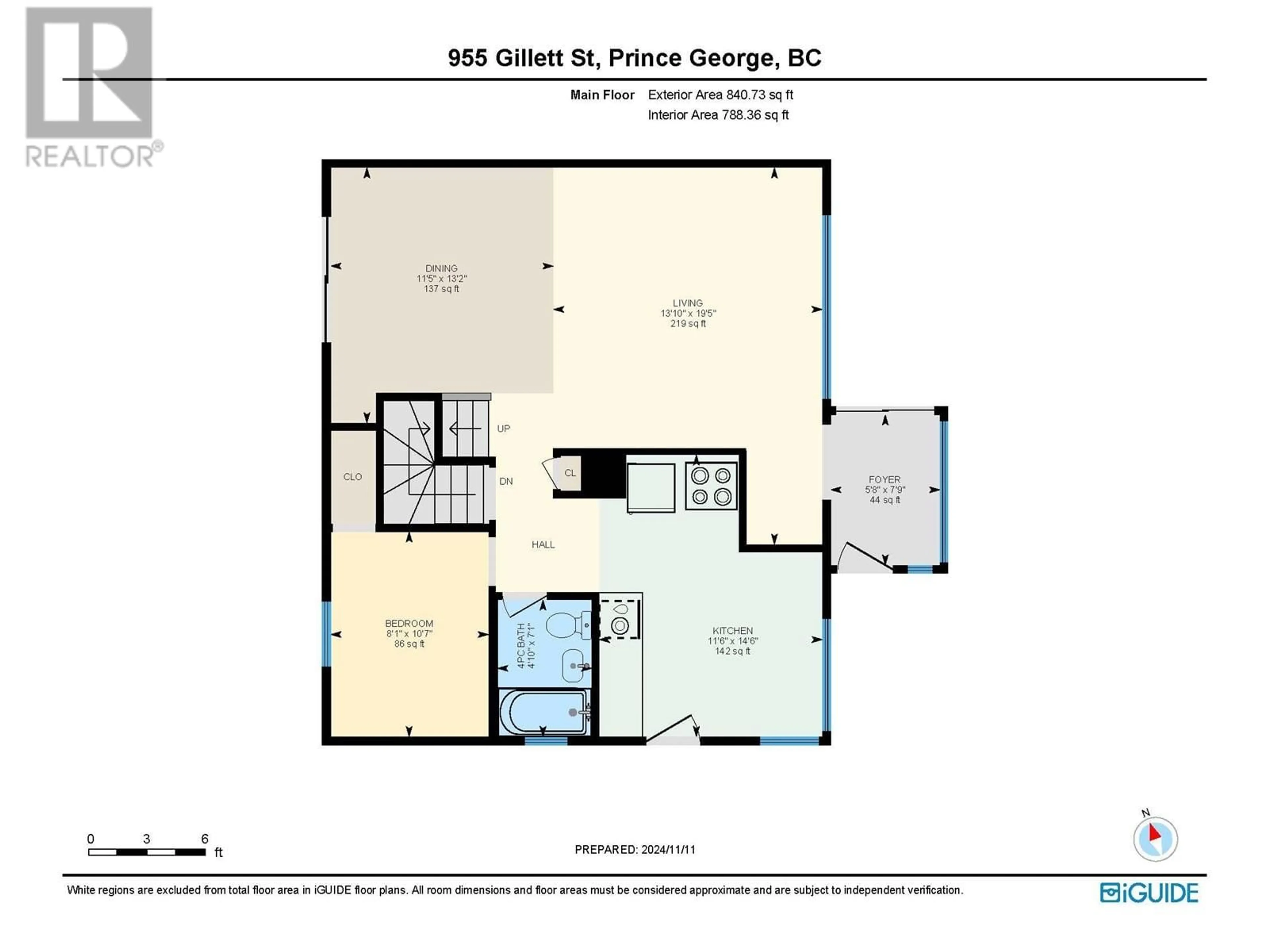 Floor plan for 955 GILLETT STREET, Prince George British Columbia V2M2V1