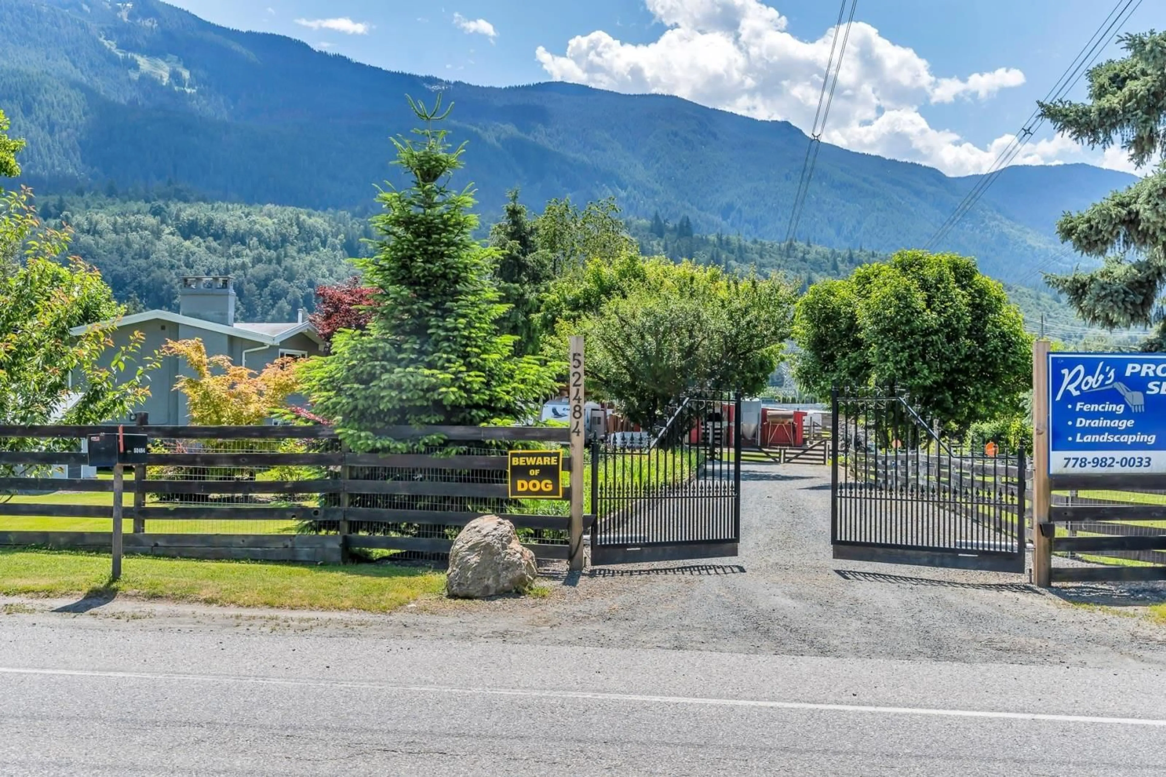 A pic from exterior of the house or condo, the fenced backyard for 52484 YALE ROAD, Rosedale British Columbia V0X1X1