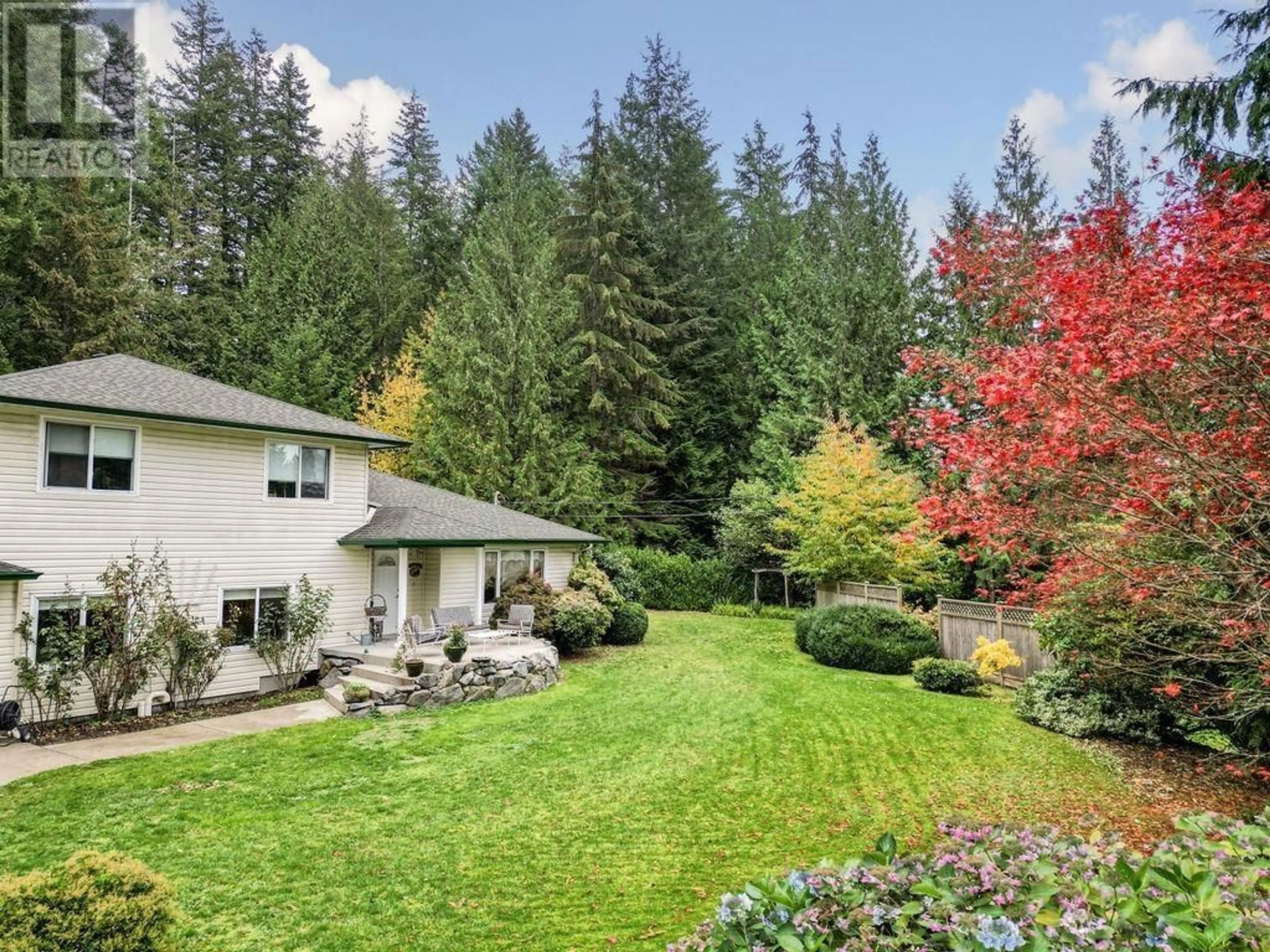 A pic from outside/outdoor area/front of a property/back of a property/a pic from drone, forest/trees view for 1270 REED ROAD, Gibsons British Columbia V0N1V7