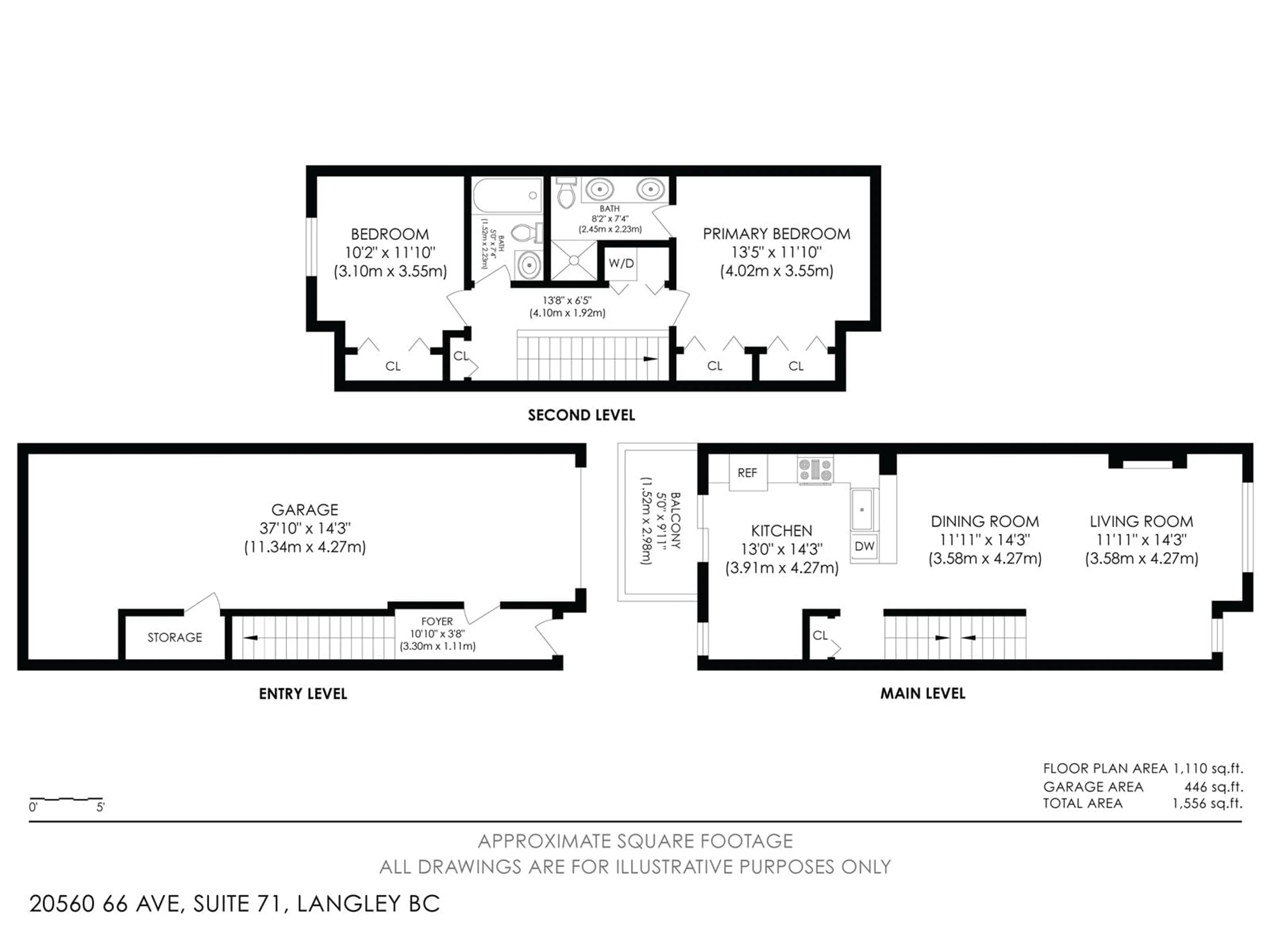 Floor plan for 71 20560 66 AVENUE, Langley British Columbia V2Y2Y8