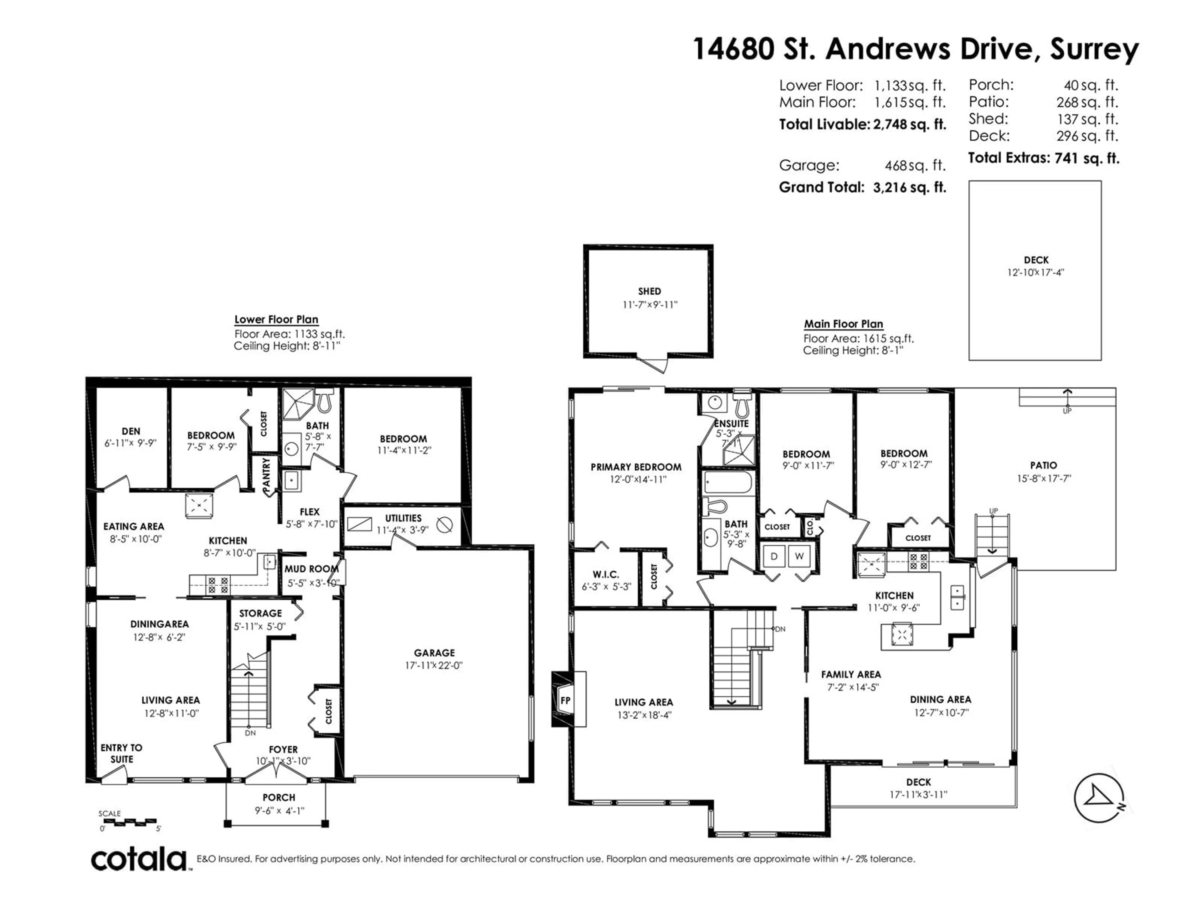 Floor plan for 14680 ST ANDREWS DRIVE, Surrey British Columbia V3R5V4