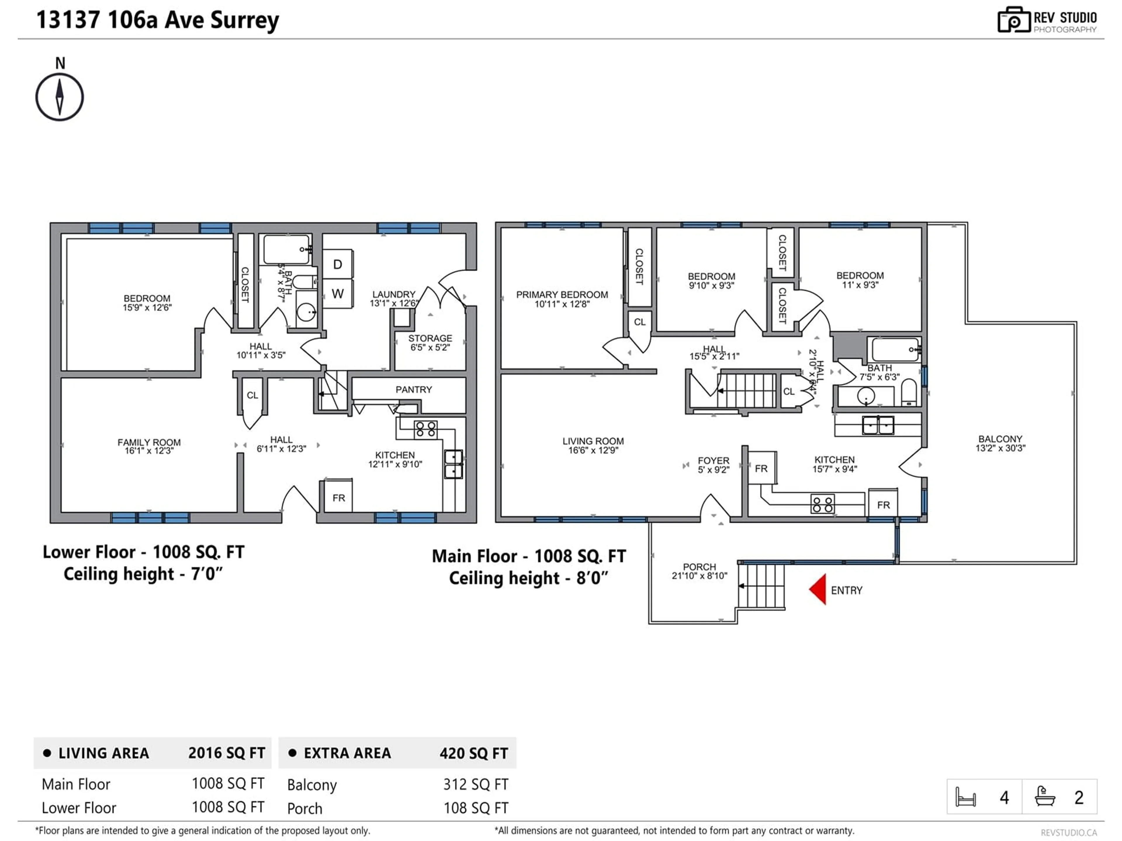 Floor plan for 13137 106A AVENUE, Surrey British Columbia V3T2E4