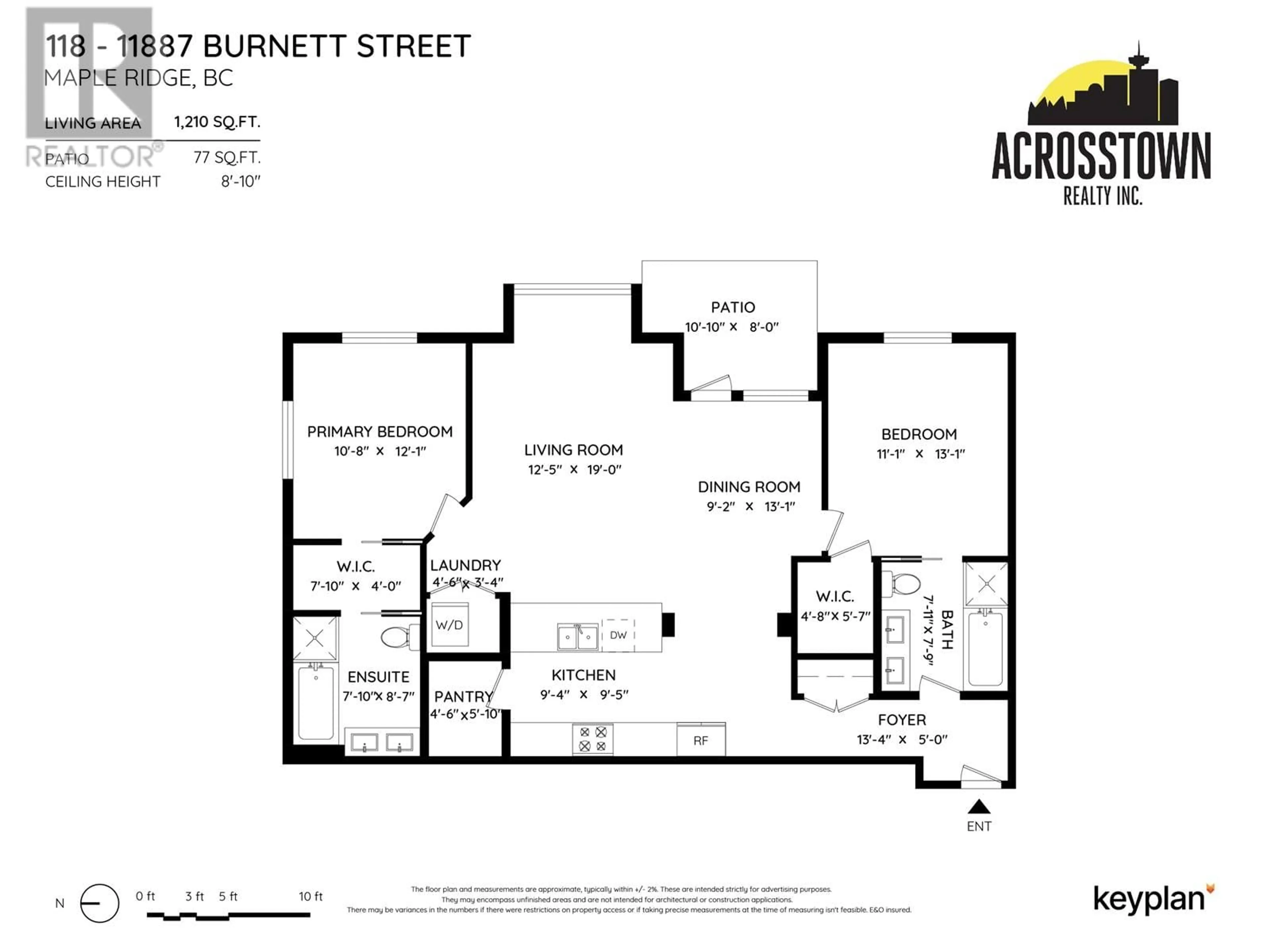 Floor plan for 118 11887 BURNETT STREET, Maple Ridge British Columbia V2X6P6