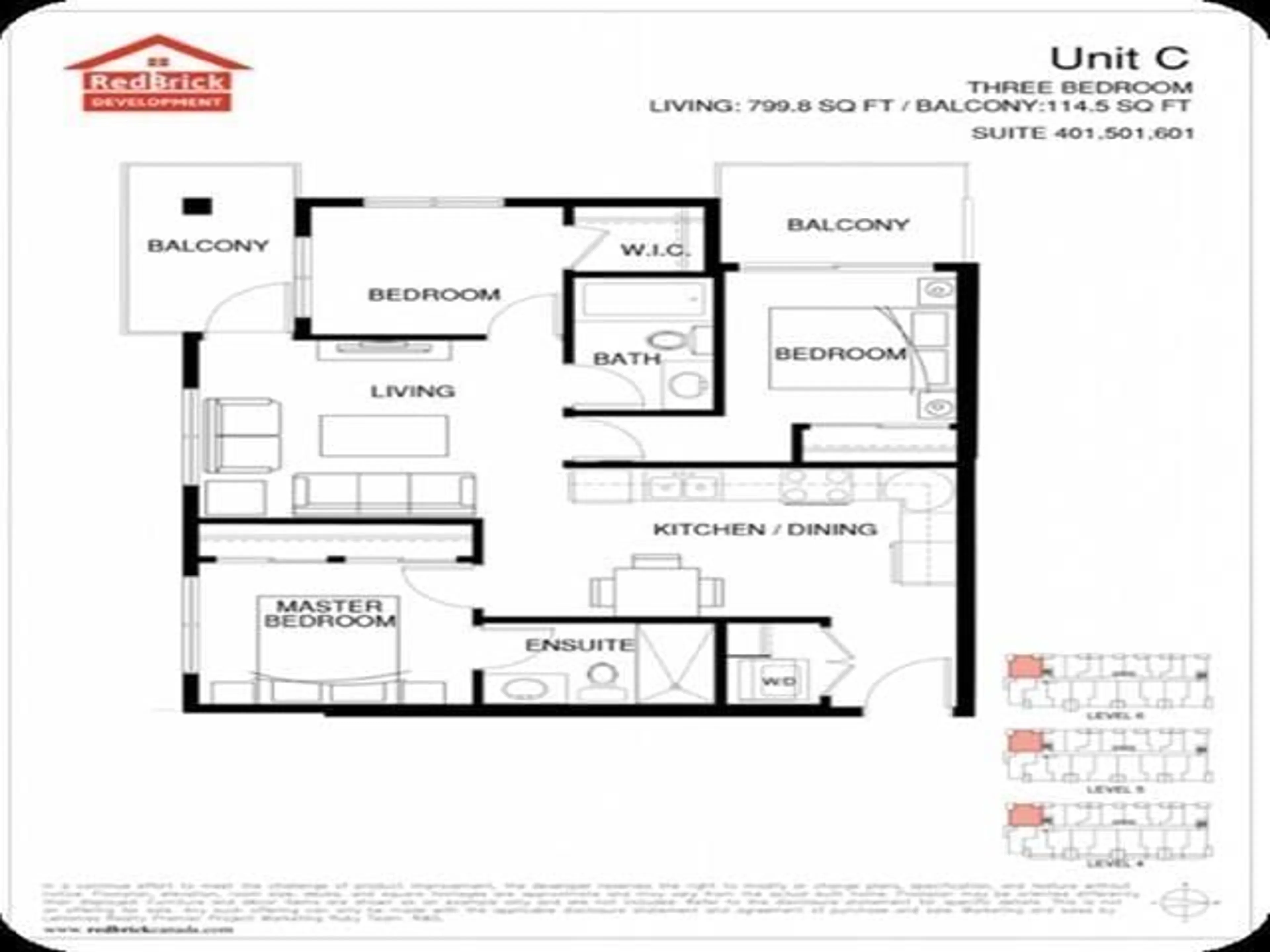 Floor plan for 501 10661 137A STREET, Surrey British Columbia V3T4J7