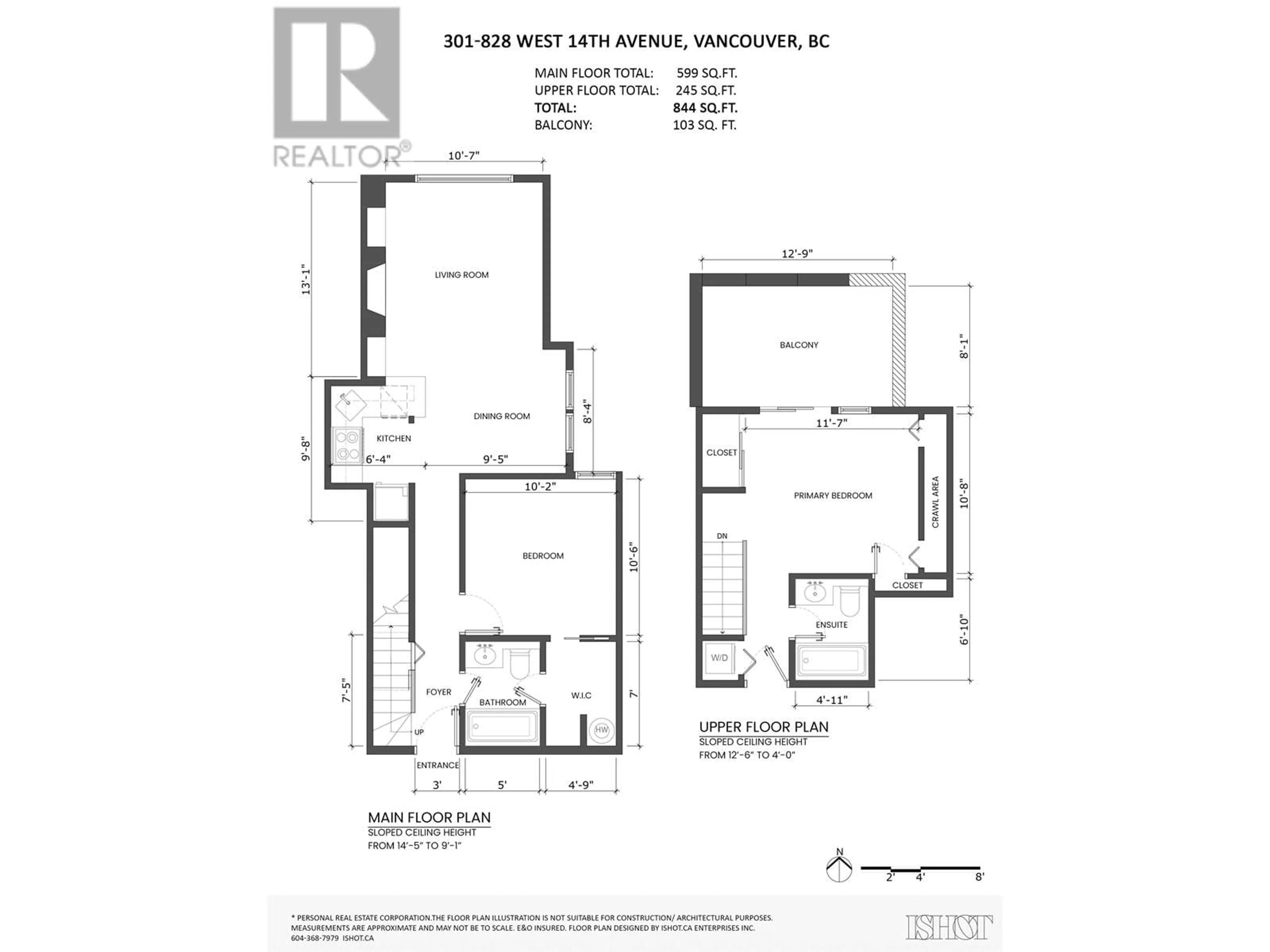 Floor plan for 301 828 W 14TH AVENUE, Vancouver British Columbia V5Z1R1