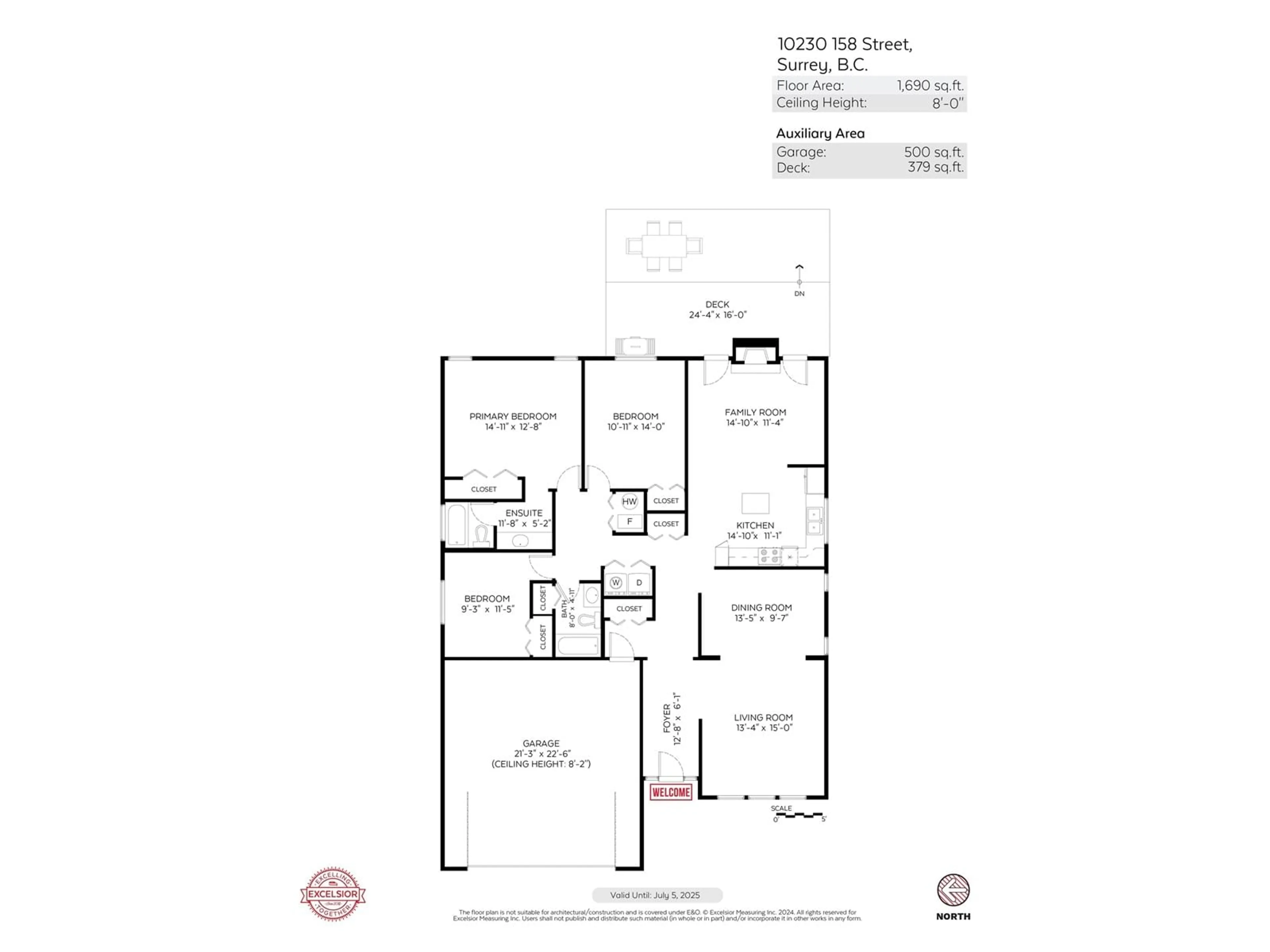 Floor plan for 10230 158 STREET, Surrey British Columbia V4N2M3