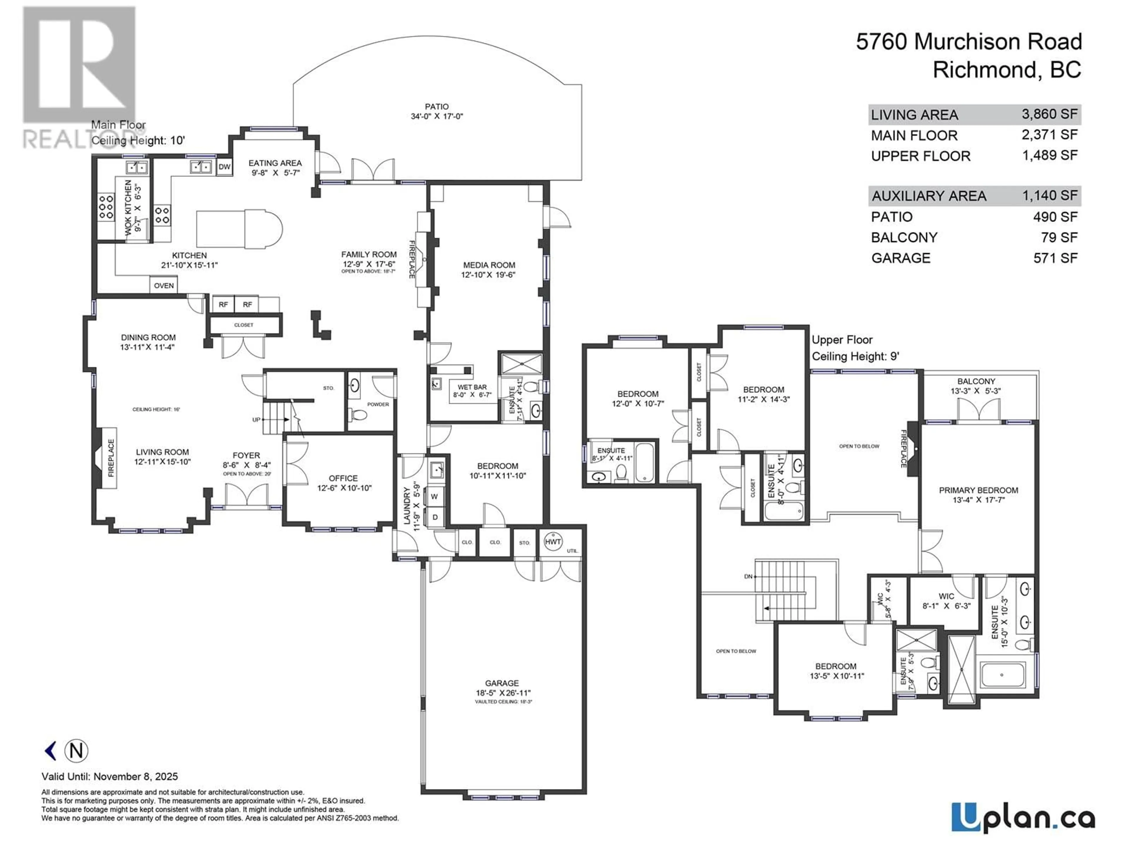 Floor plan for 5760 MURCHISON ROAD, Richmond British Columbia V7C2G7