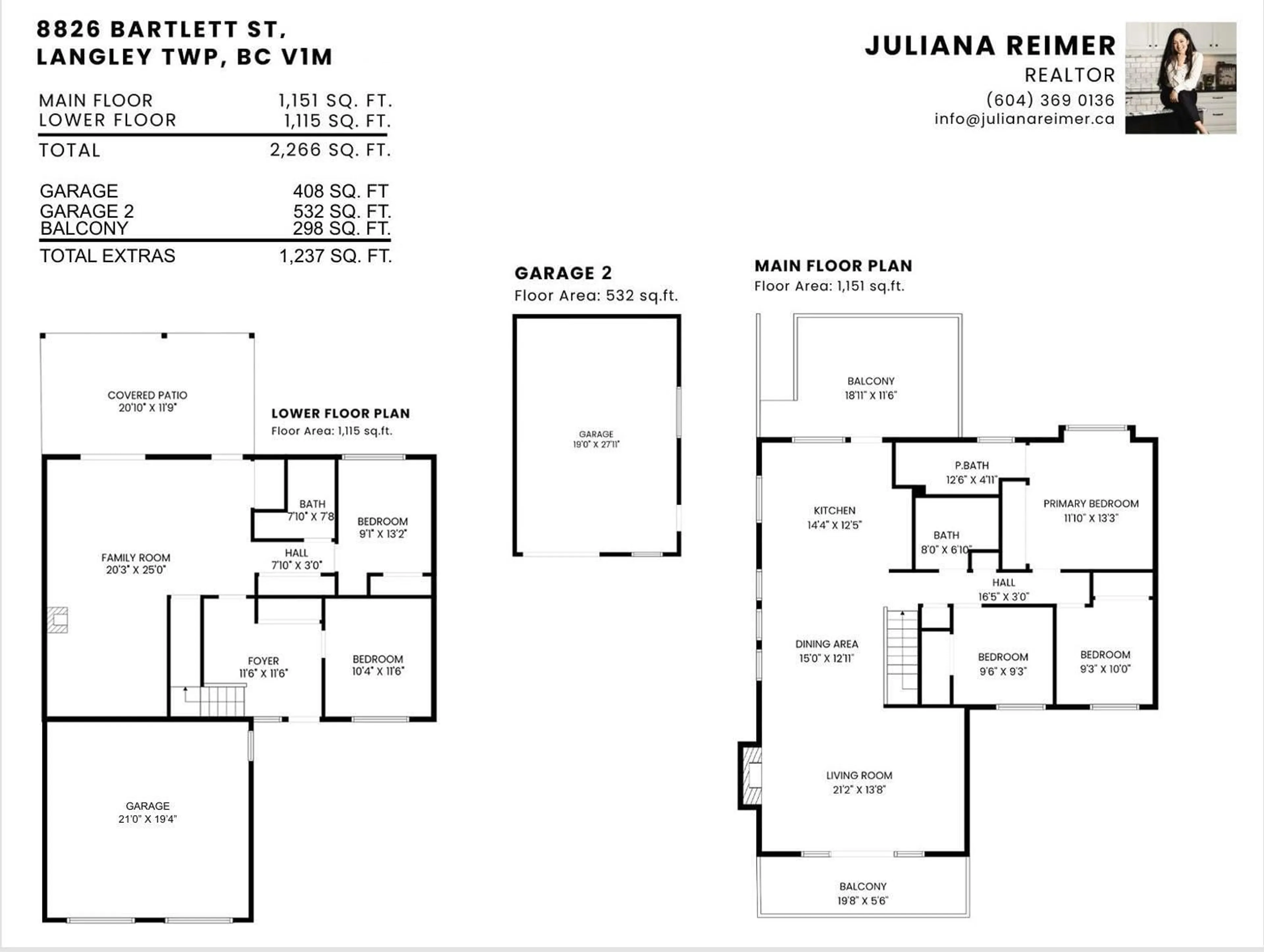 Floor plan for 8826 BARTLETT STREET, Langley British Columbia V1M2S3