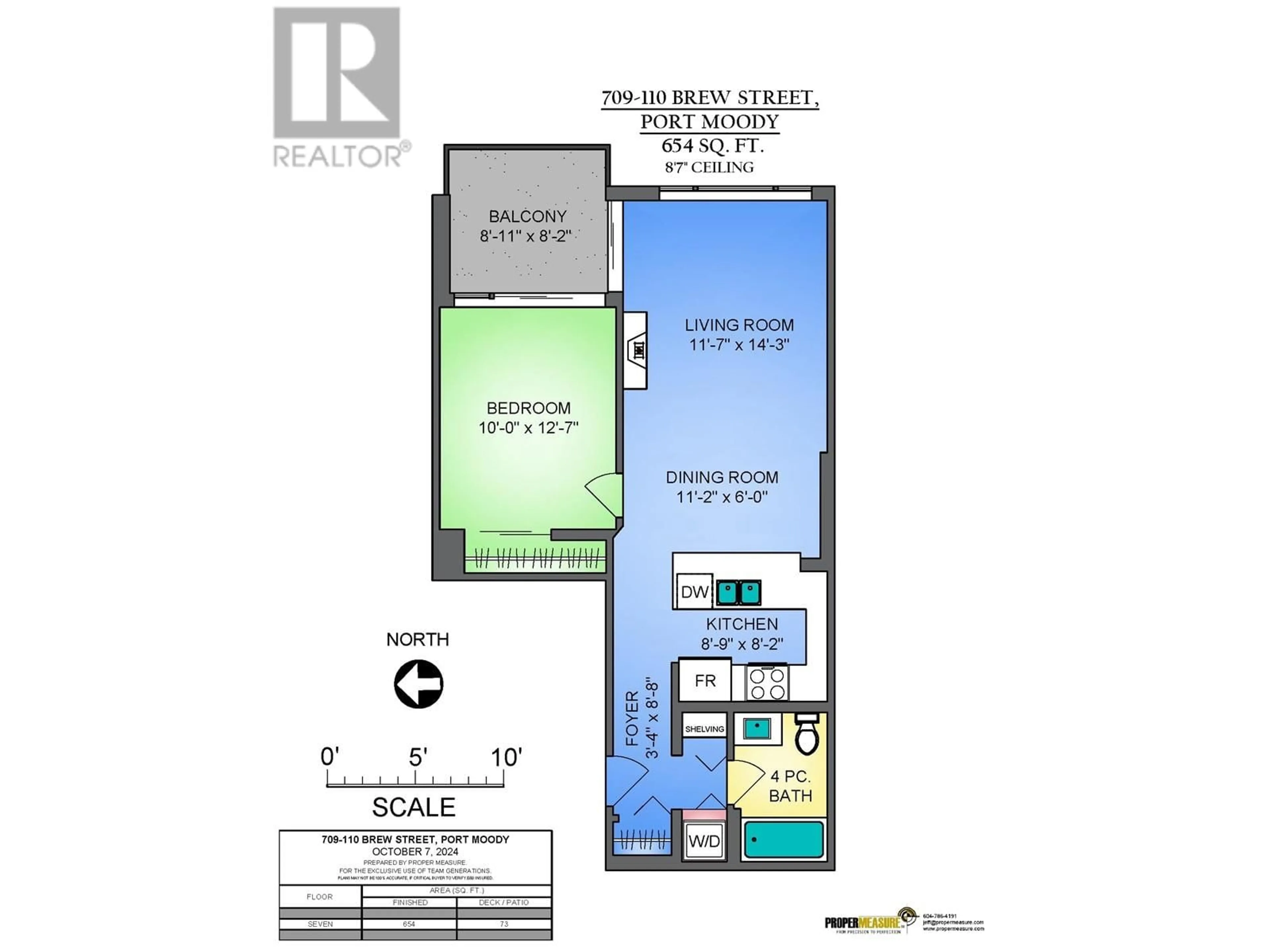 Floor plan for 709 110 BREW STREET, Port Moody British Columbia V3H0E4