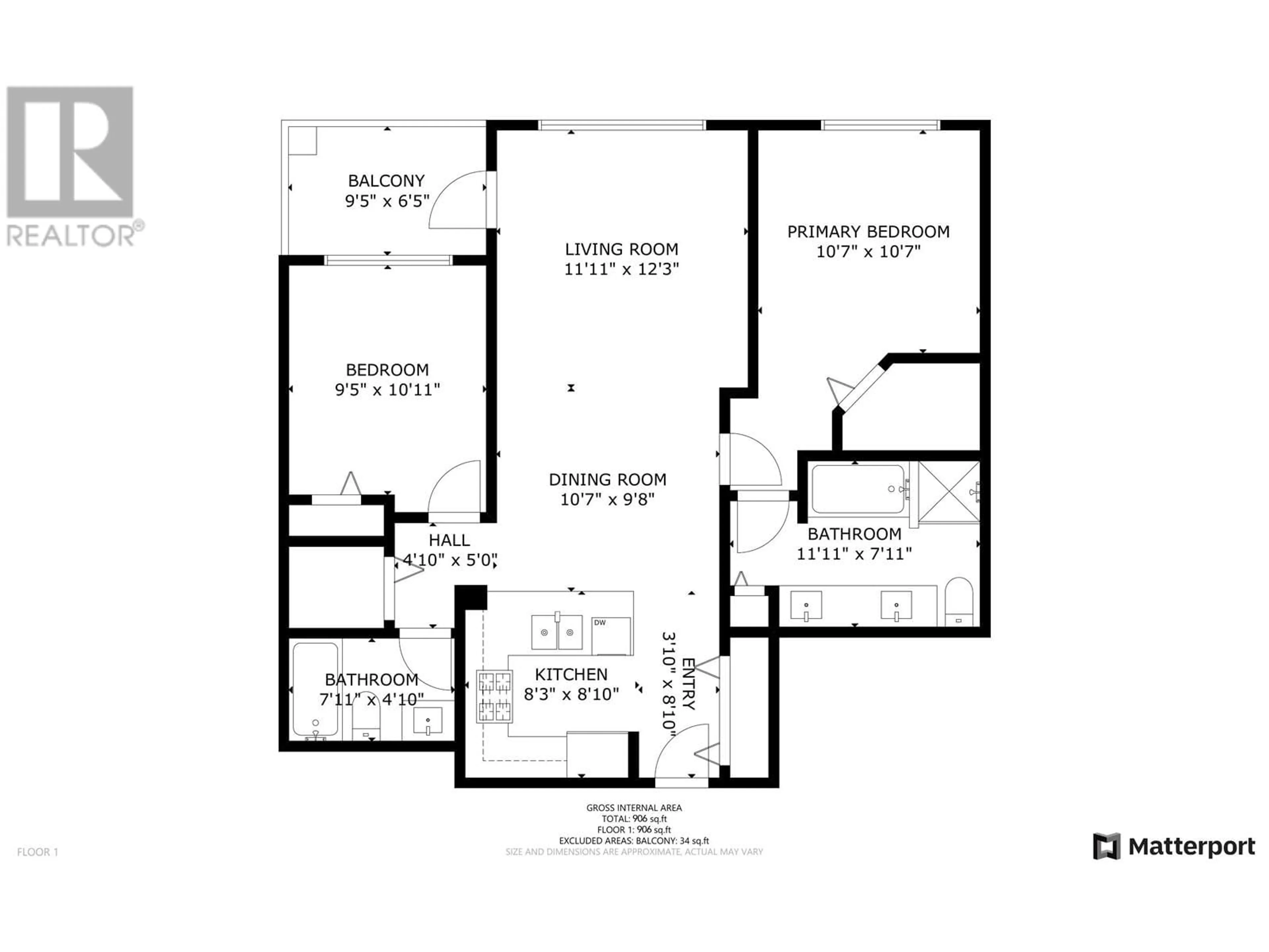 Floor plan for 226 9288 ODLIN ROAD, Richmond British Columbia V6X0C3