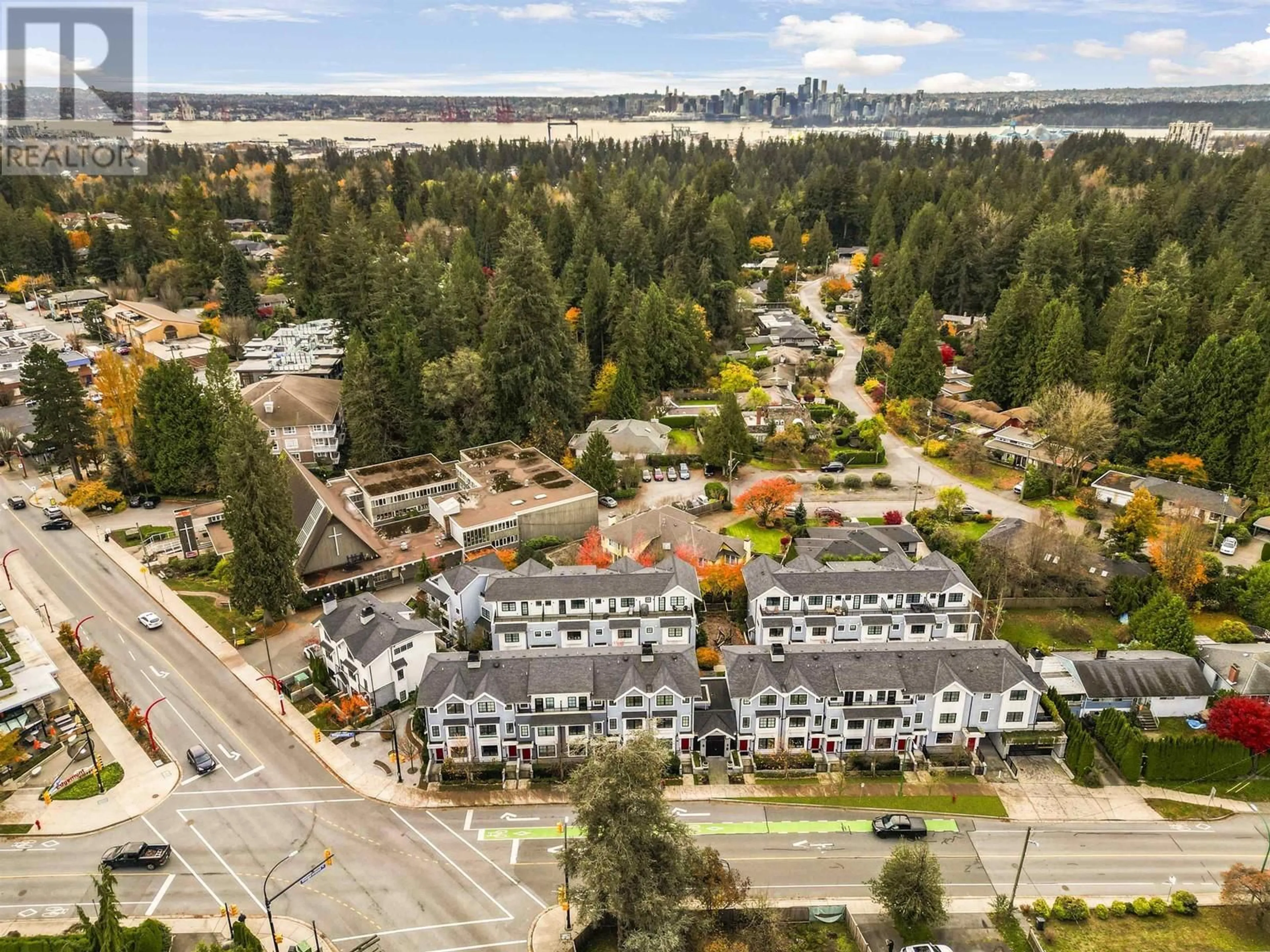 A pic from exterior of the house or condo, the view of city buildings for 5 1133 RIDGEWOOD DRIVE, North Vancouver British Columbia V7R0A4